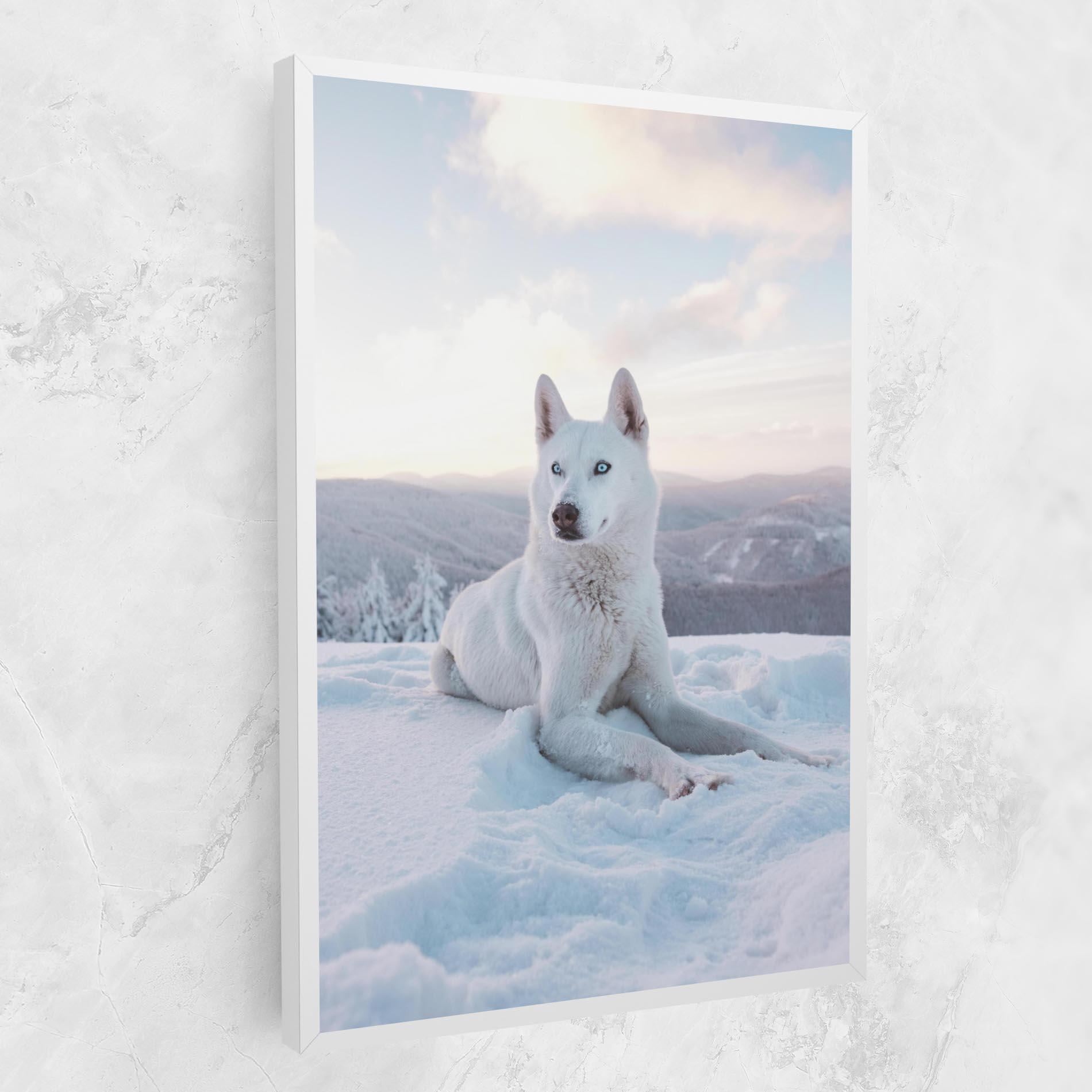 Tablou Canvas White Husky mockup 1