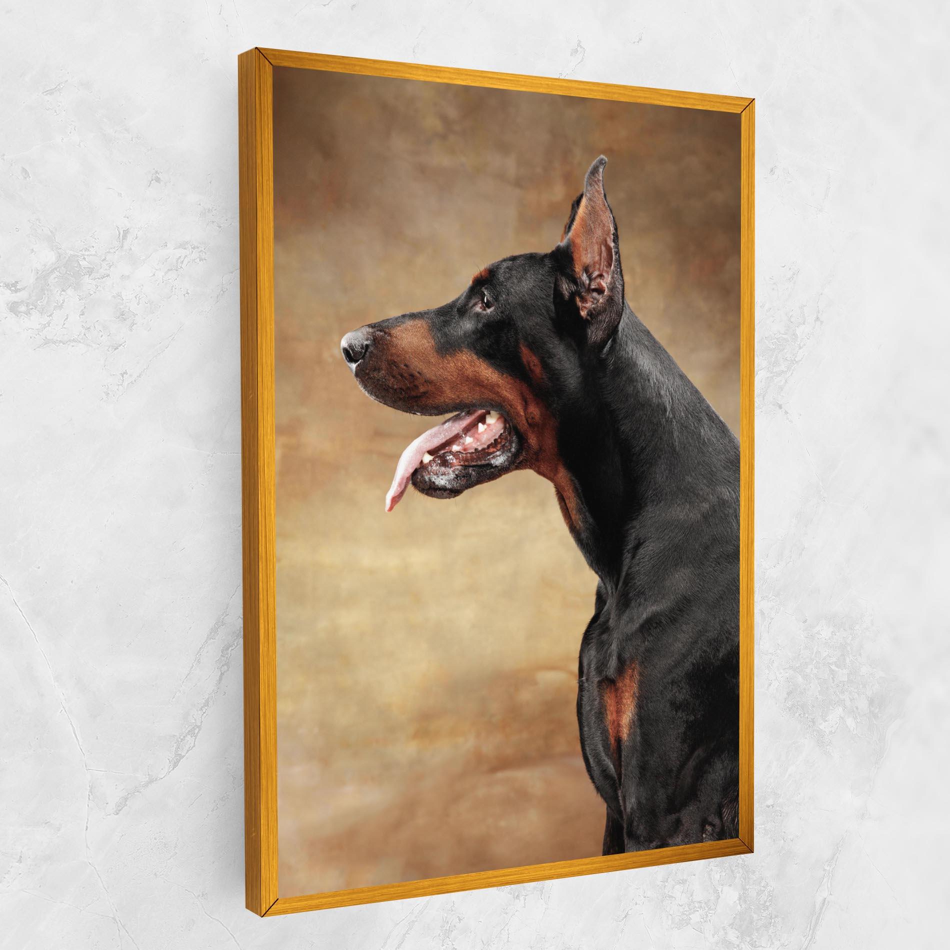 Tablou Canvas Doberman Pinscher mockup 1