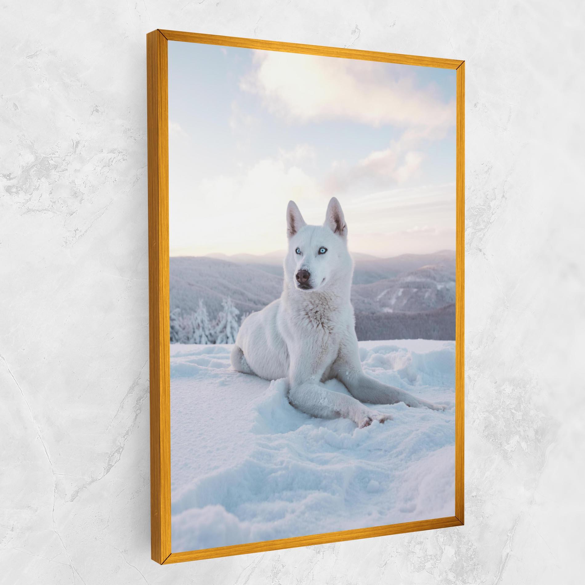 Tablou Canvas White Husky mockup 1