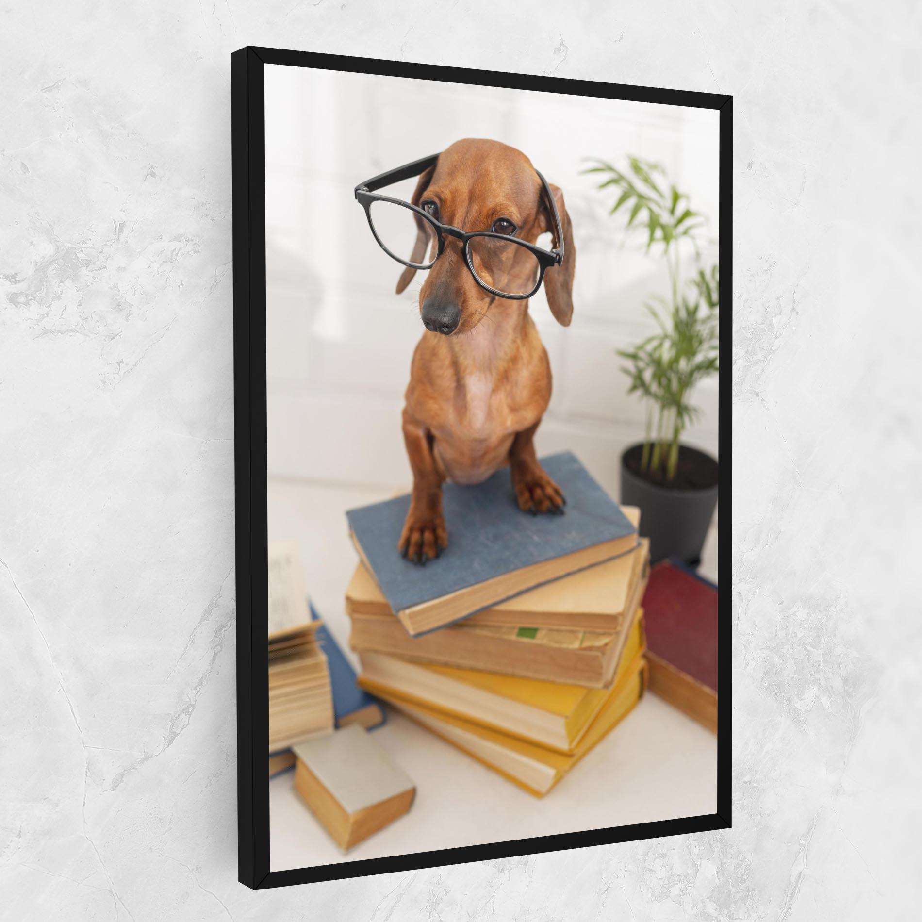 Tablou Canvas Books Cute Dog mockup 1