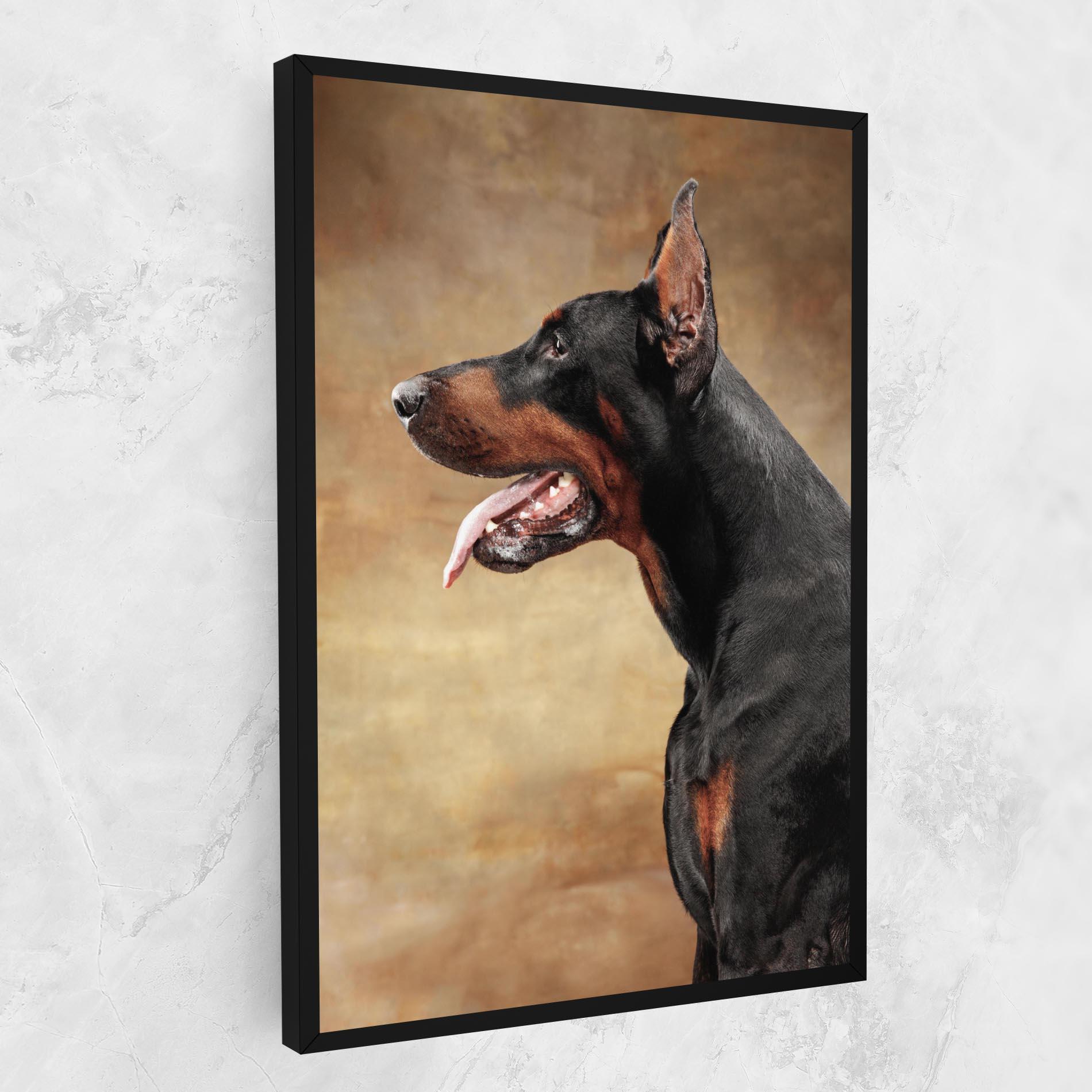Tablou Canvas Doberman Pinscher mockup 1