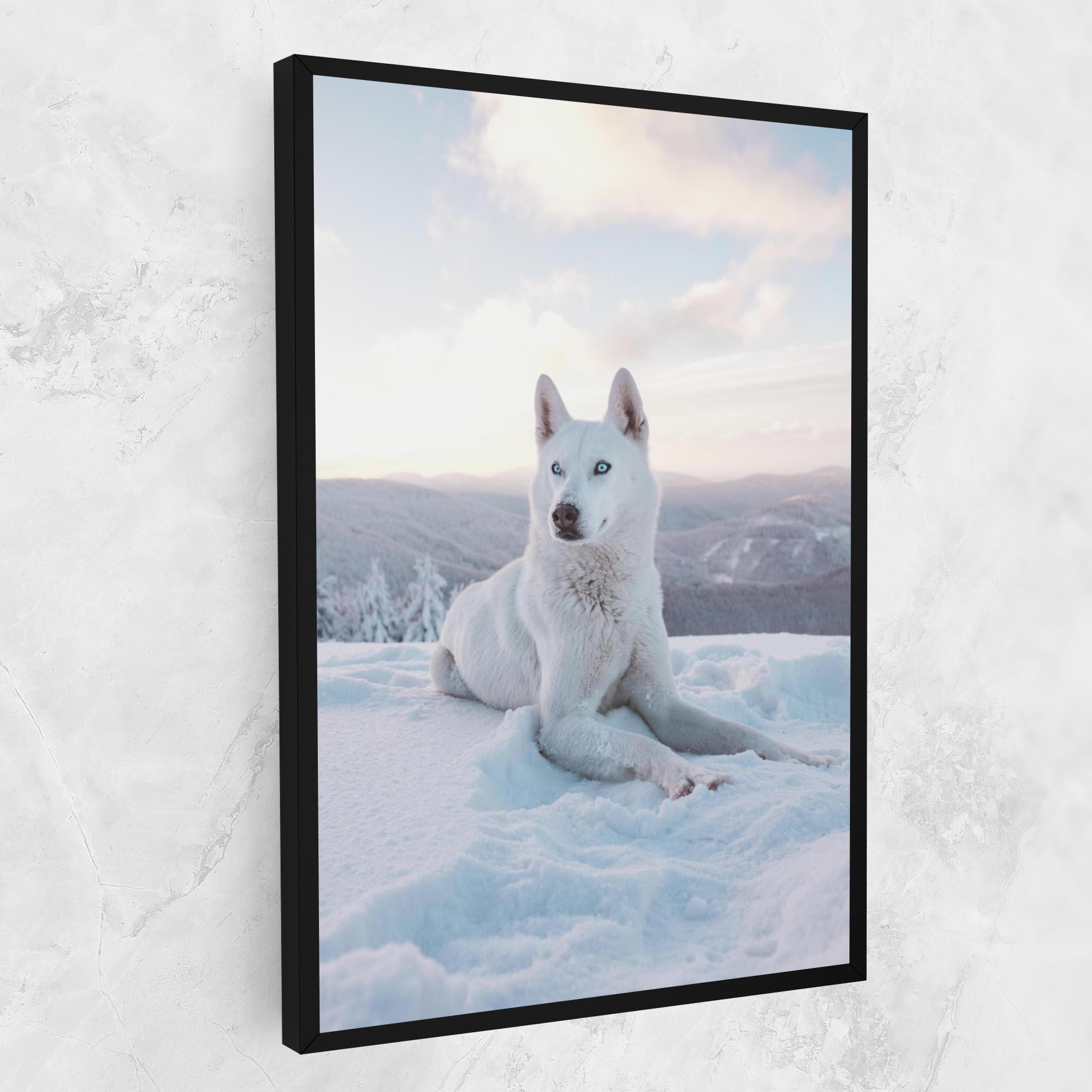 Tablou Canvas White Husky mockup 1