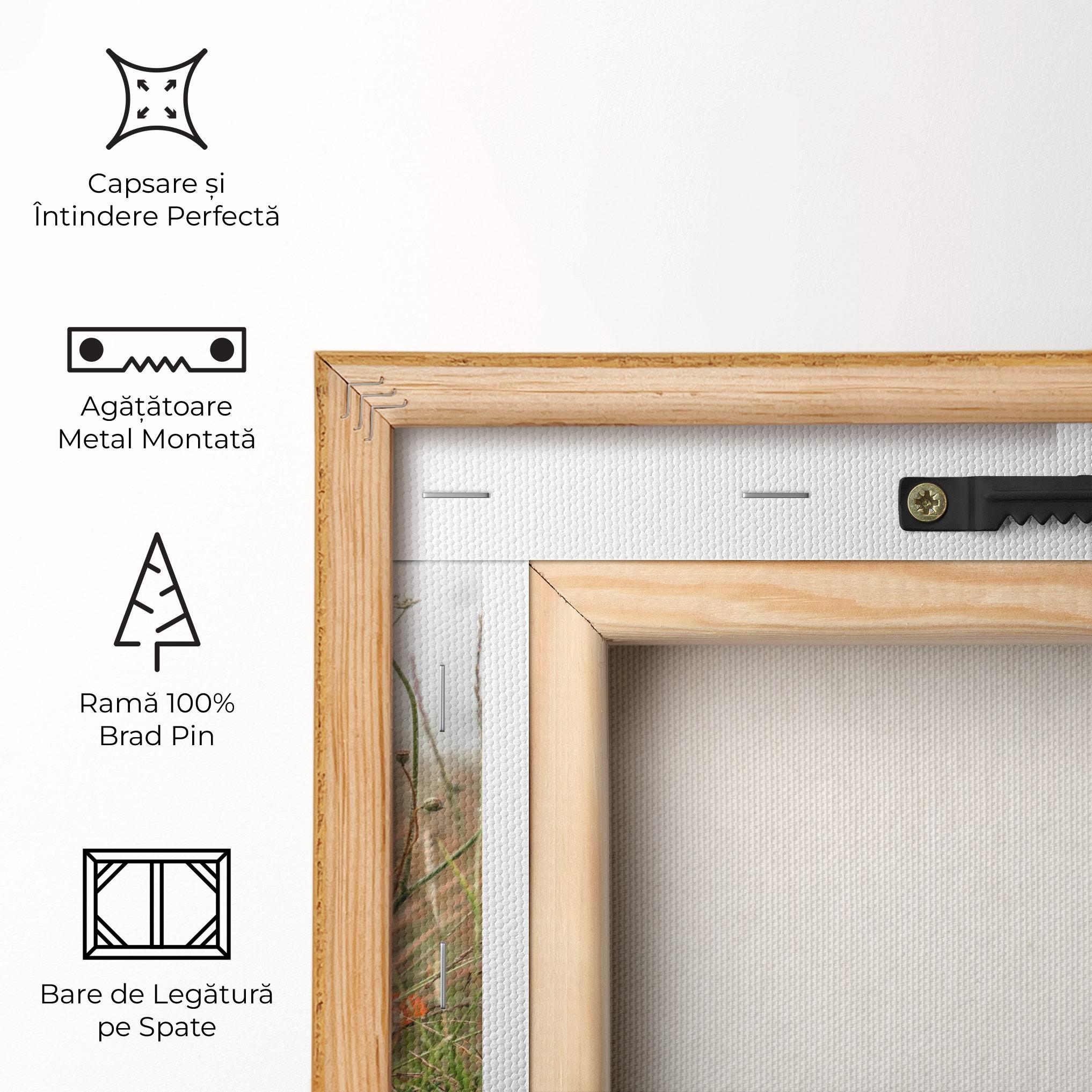 Tablou Canvas Red Flowers Dog mockup 5