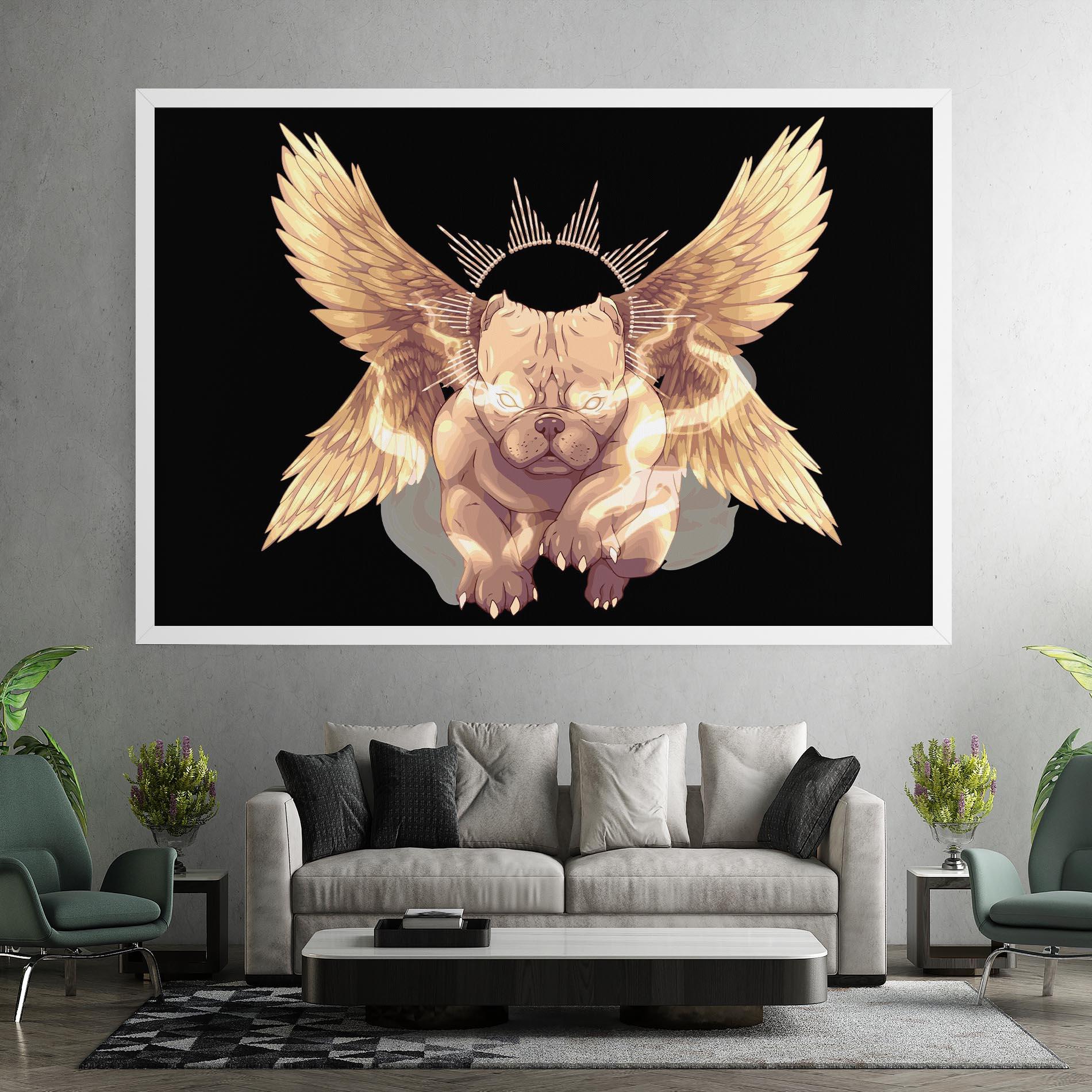 Tablou Canvas Angel Dog mockup 7
