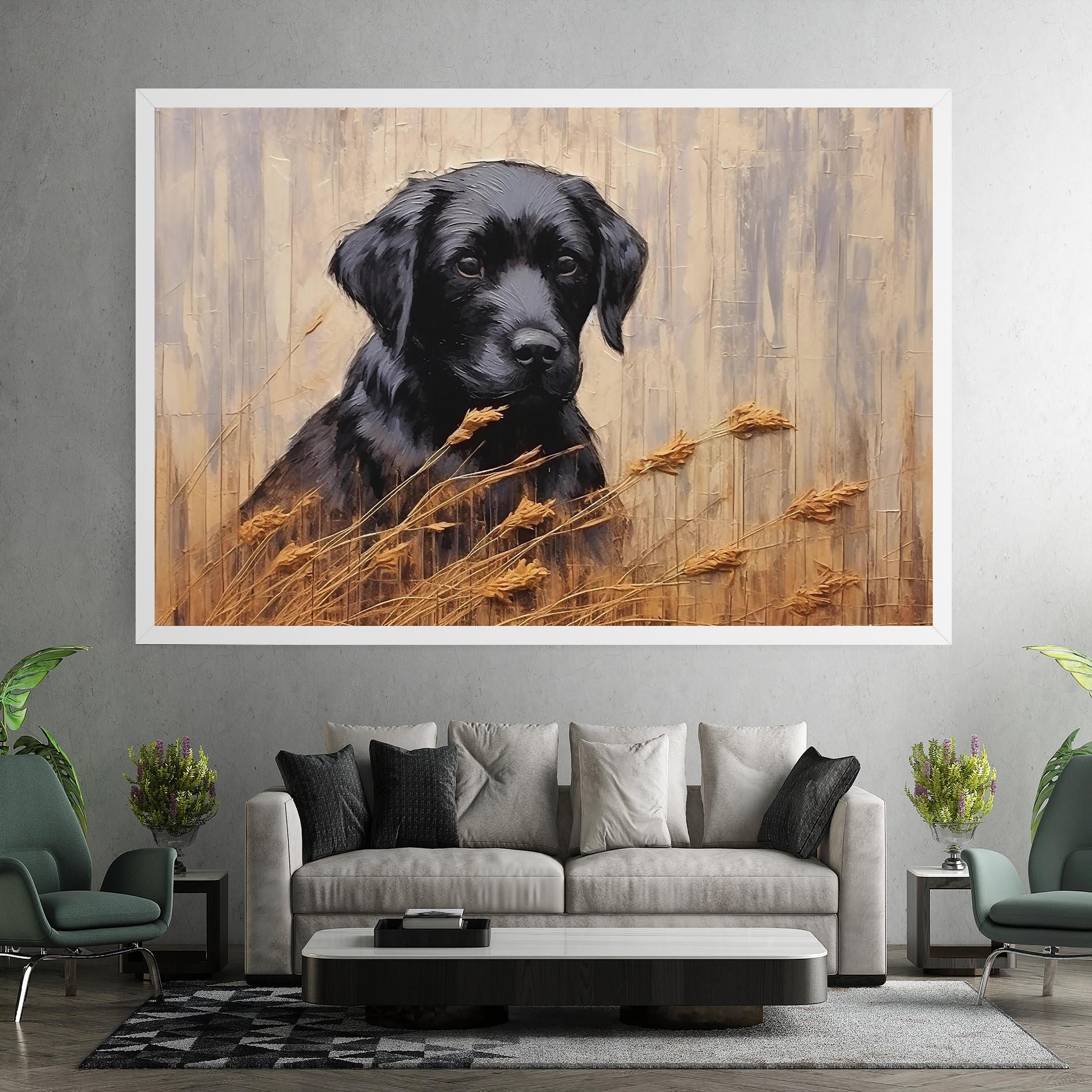 Tablou Canvas Black Dog Art mockup 7