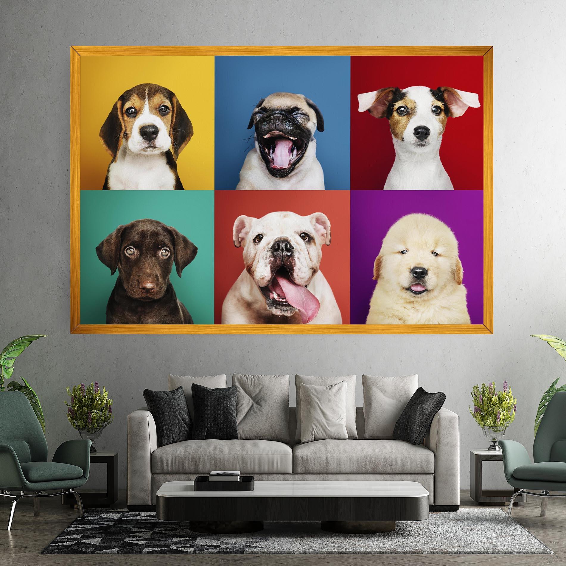 Tablou Canvas Adorable Puppies Mix mockup 7