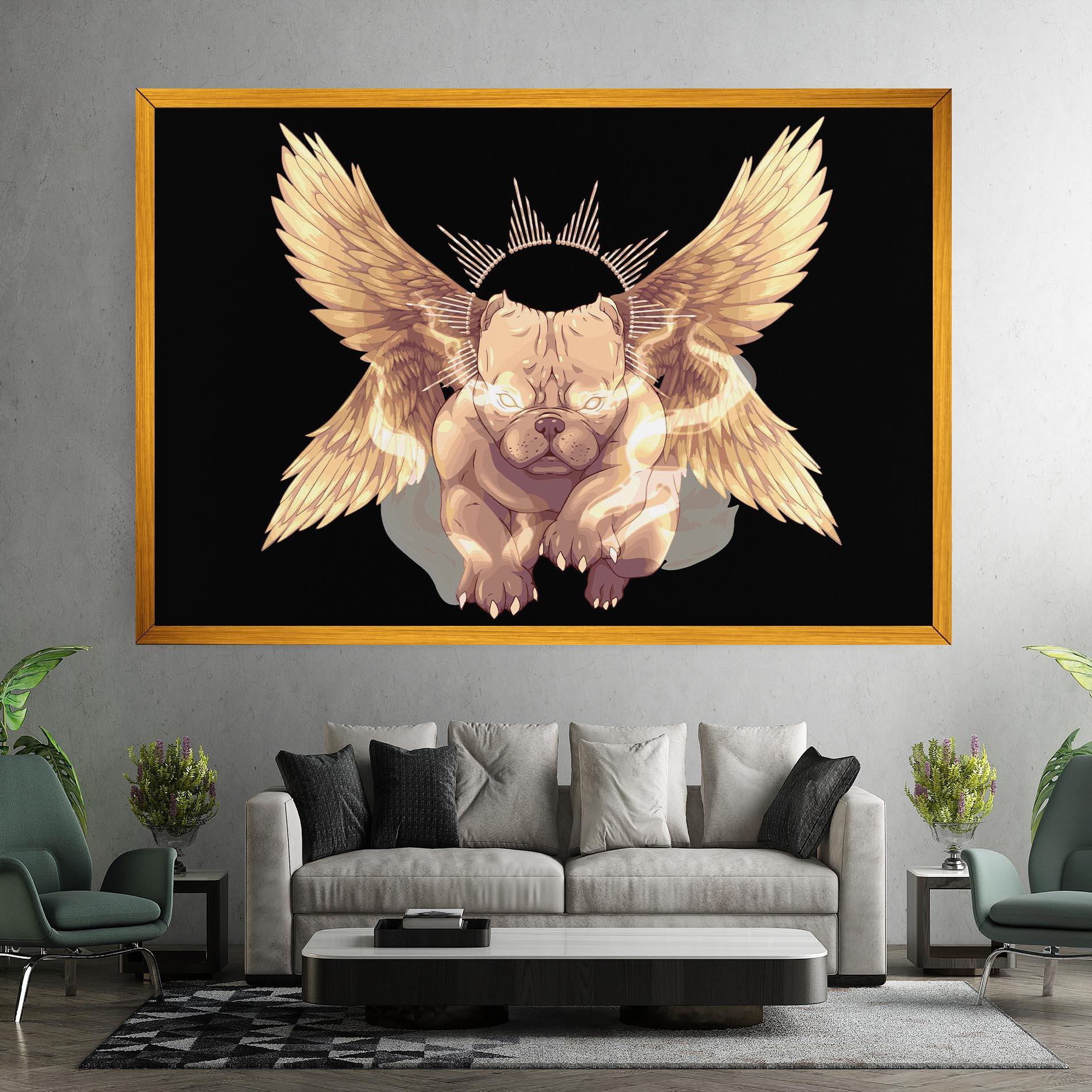 Tablou Canvas Angel Dog mockup 7