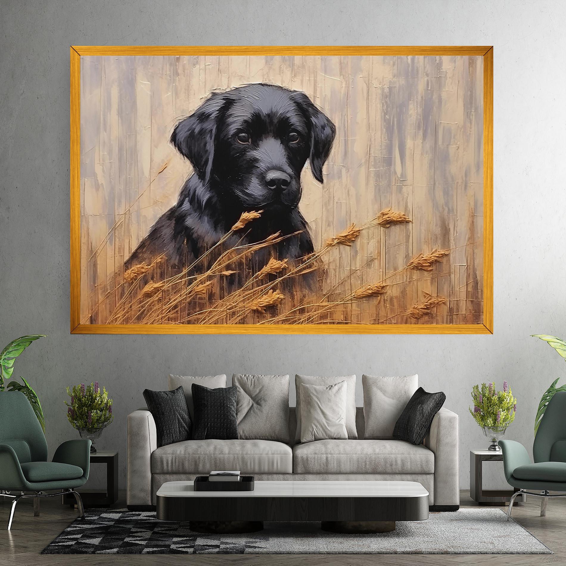 Tablou Canvas Black Dog Art mockup 7