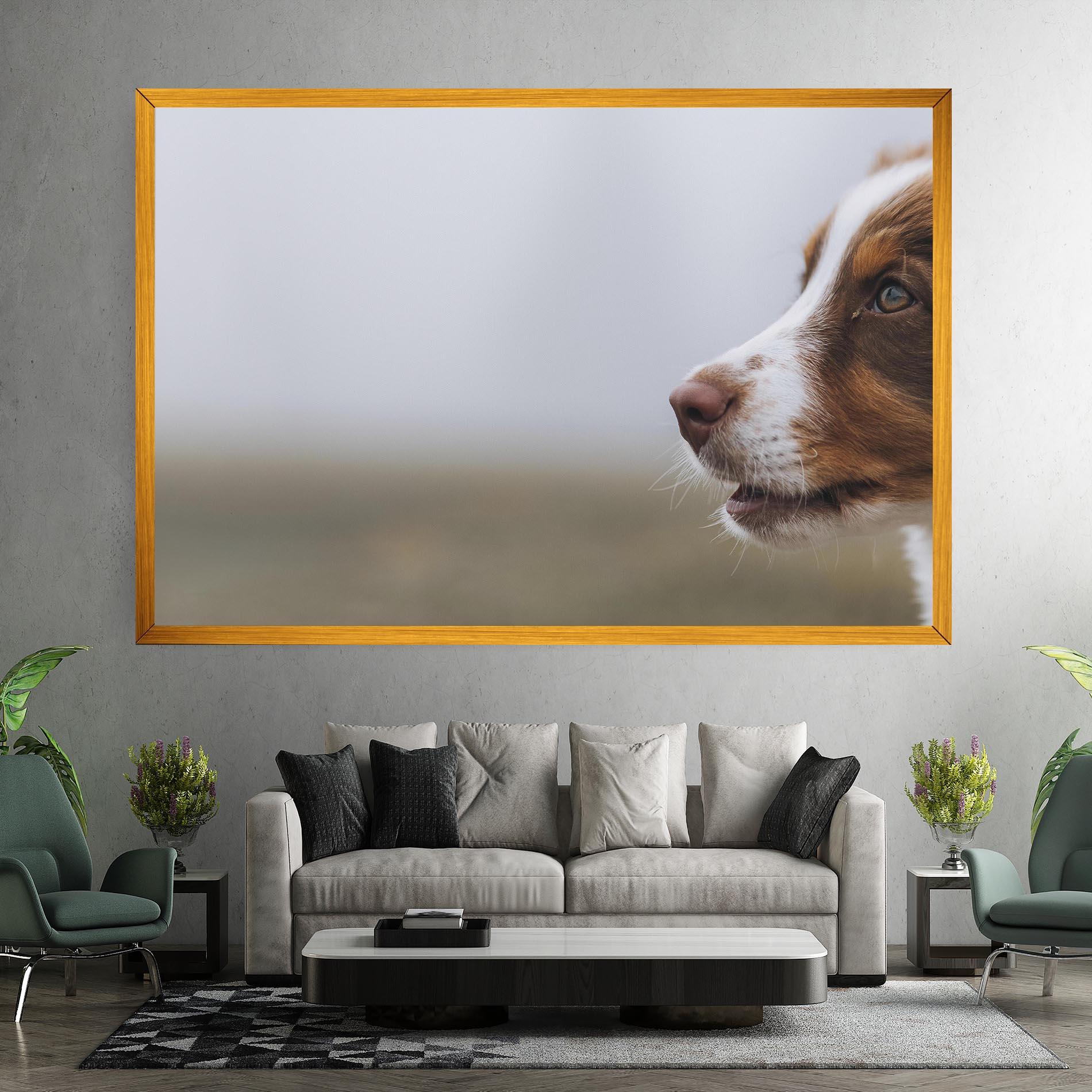 Tablou Canvas Brown White Dog mockup 7