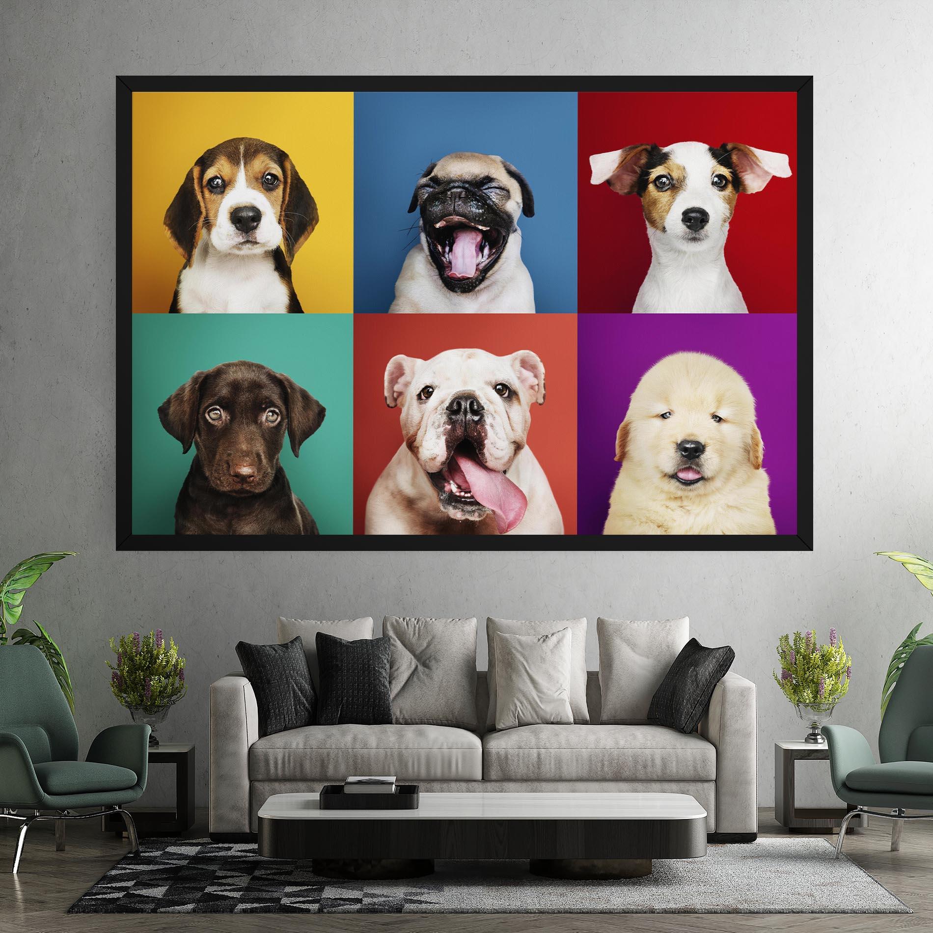 Tablou Canvas Adorable Puppies Mix mockup 7