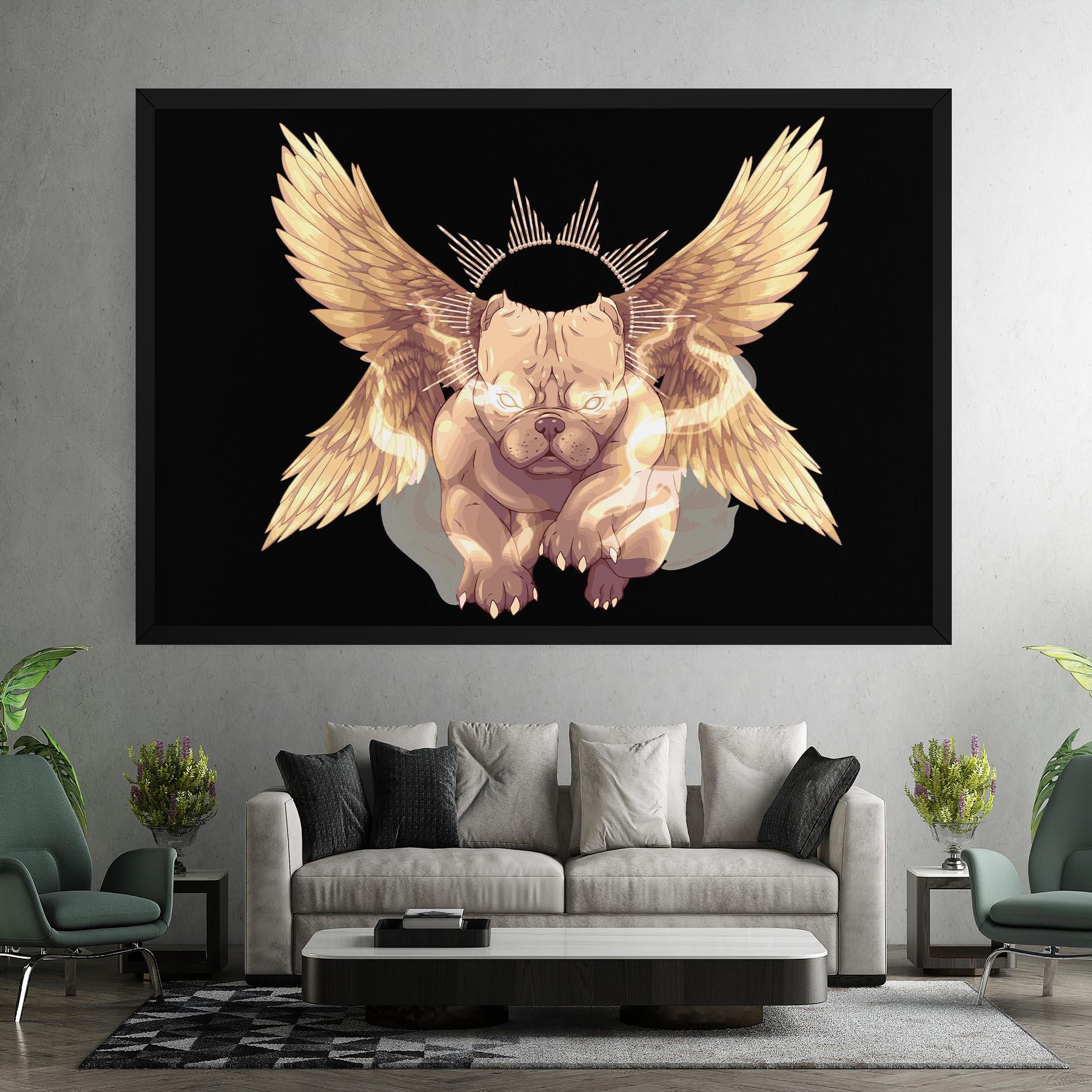 Tablou Canvas Angel Dog mockup 7