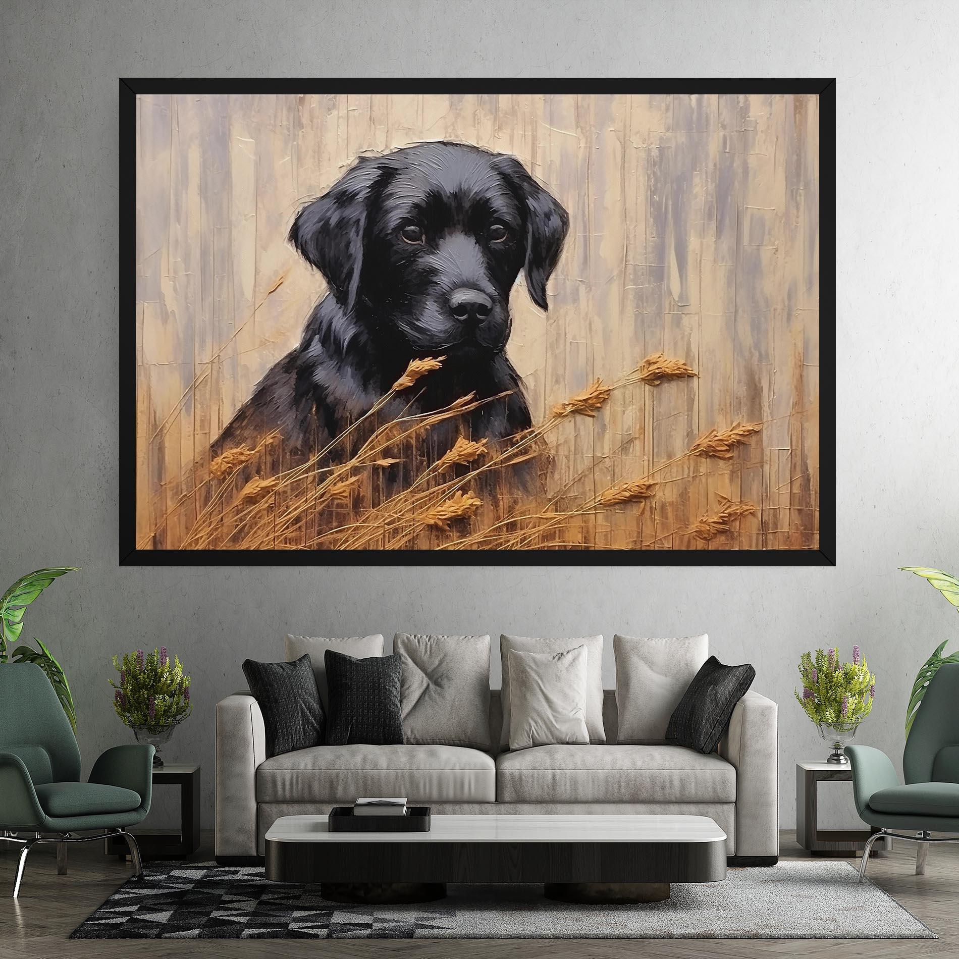 Tablou Canvas Black Dog Art mockup 7