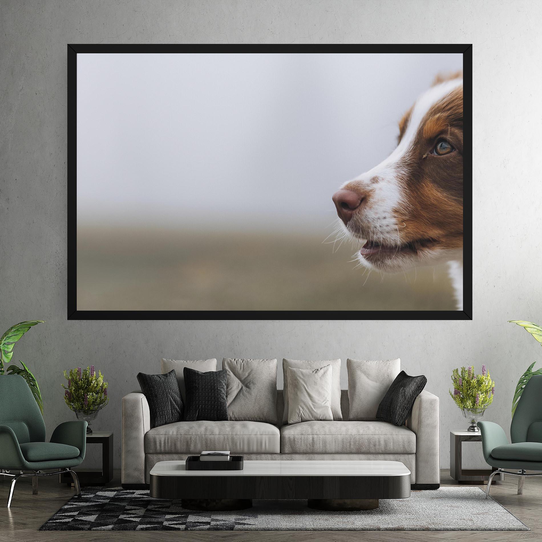 Tablou Canvas Brown White Dog mockup 7