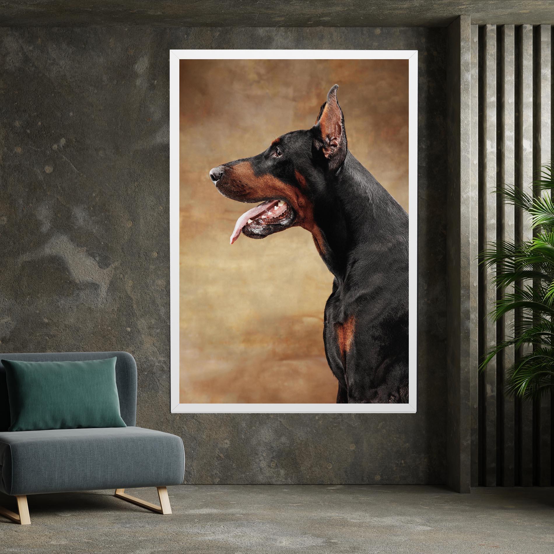 Tablou Canvas Doberman Pinscher mockup 7