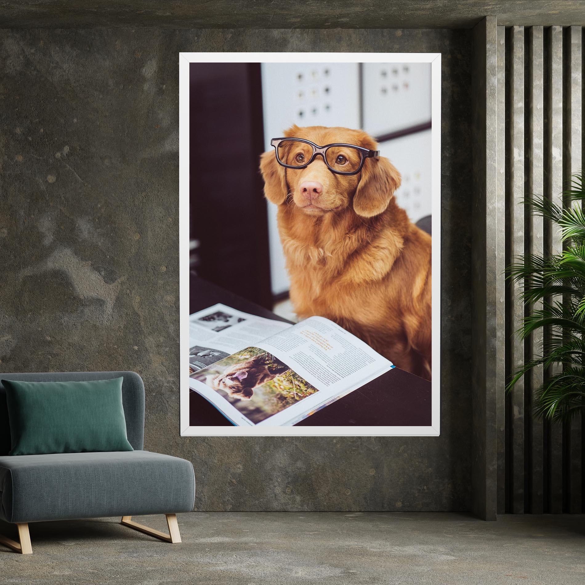 Tablou Canvas Learning Dog mockup 7