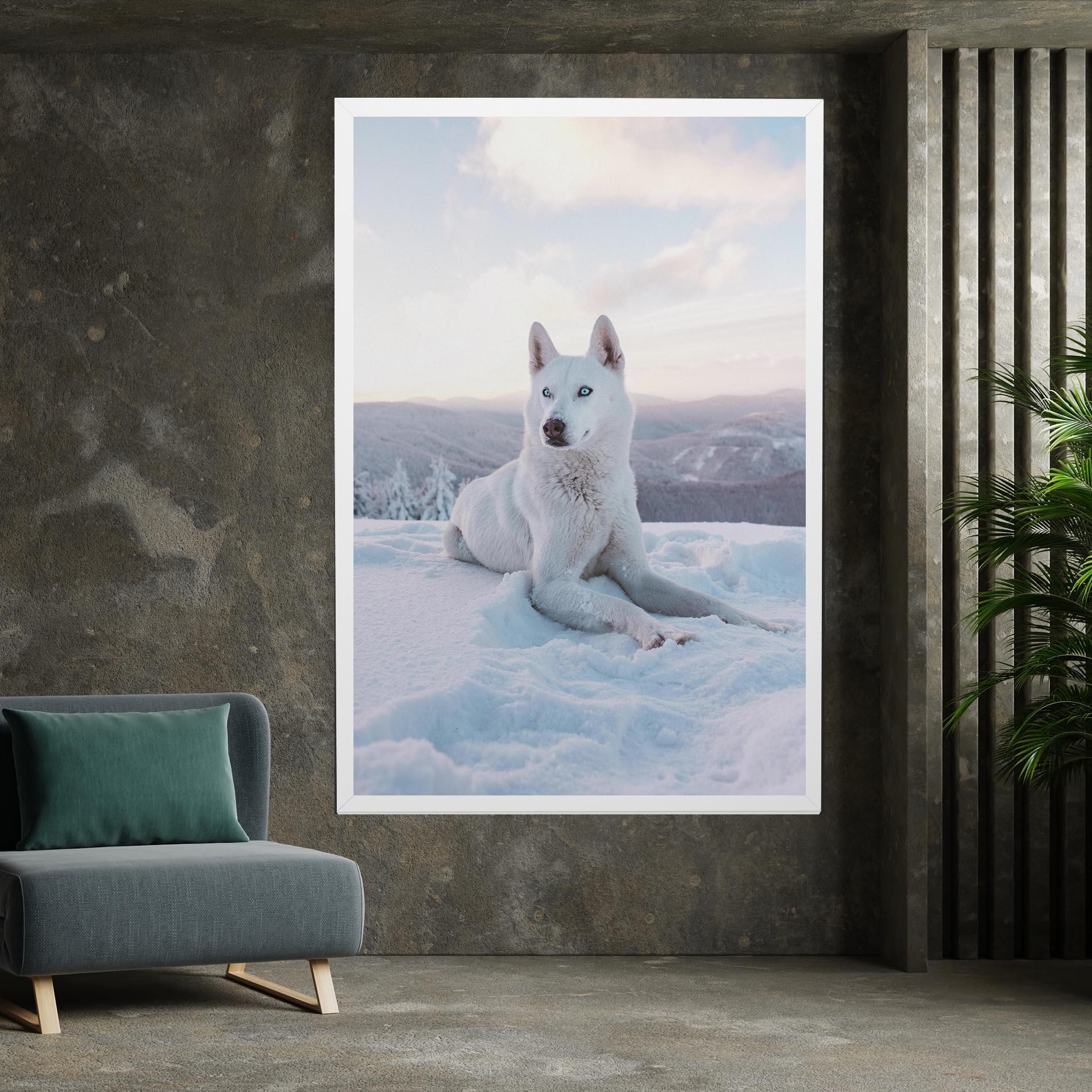 Tablou Canvas White Husky mockup 7