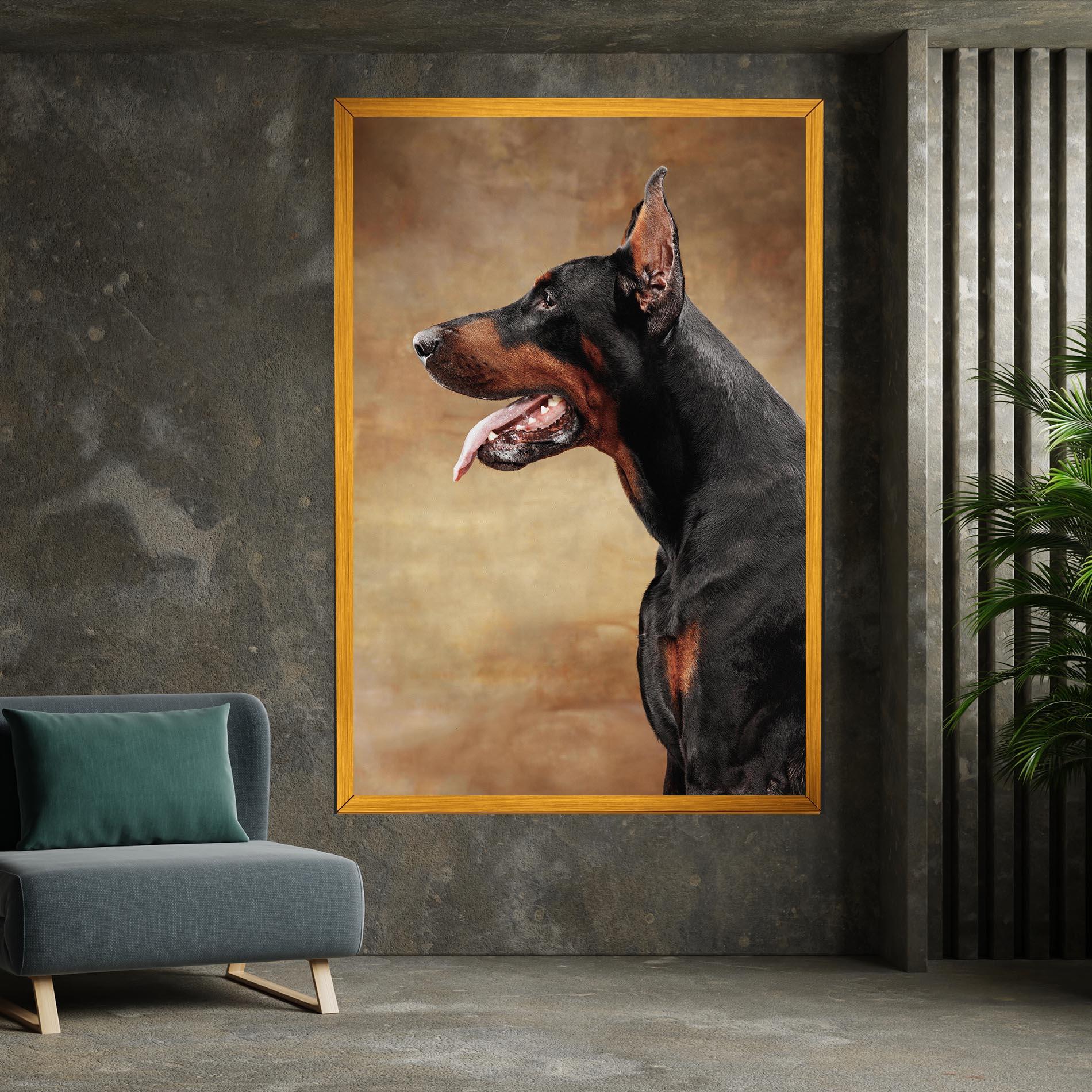 Tablou Canvas Doberman Pinscher mockup 7