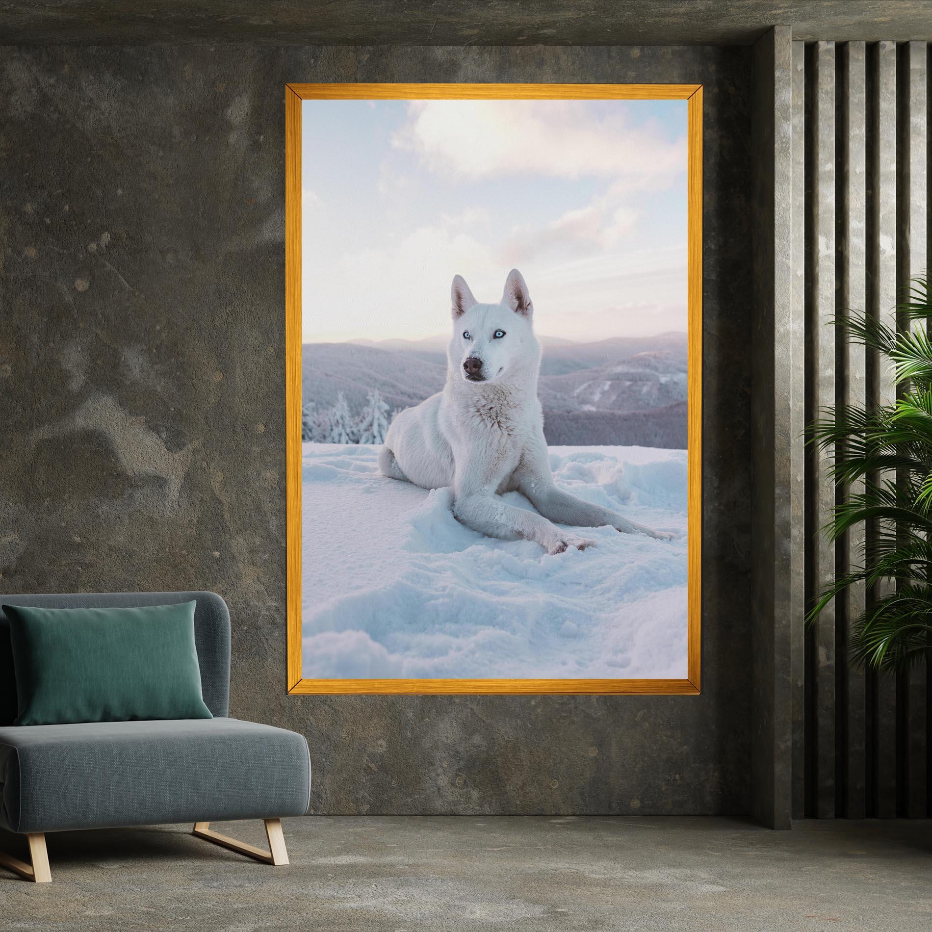 Tablou Canvas White Husky mockup 7