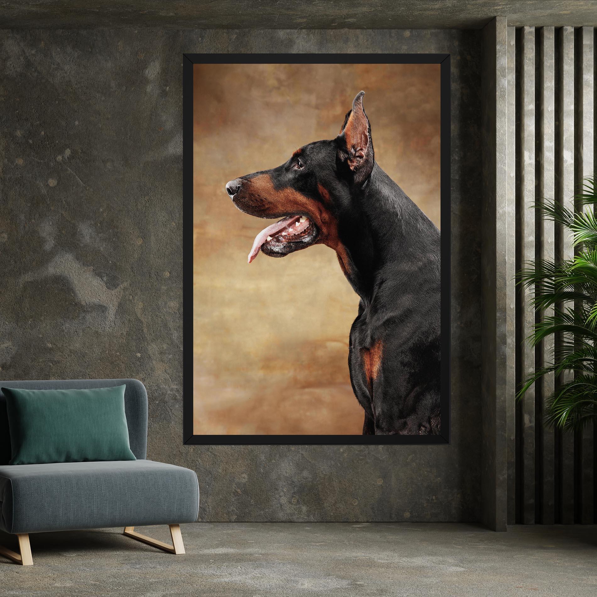 Tablou Canvas Doberman Pinscher mockup 7