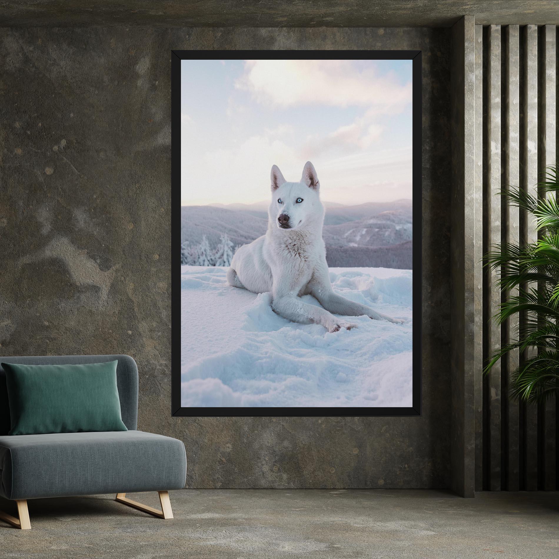Tablou Canvas White Husky mockup 7