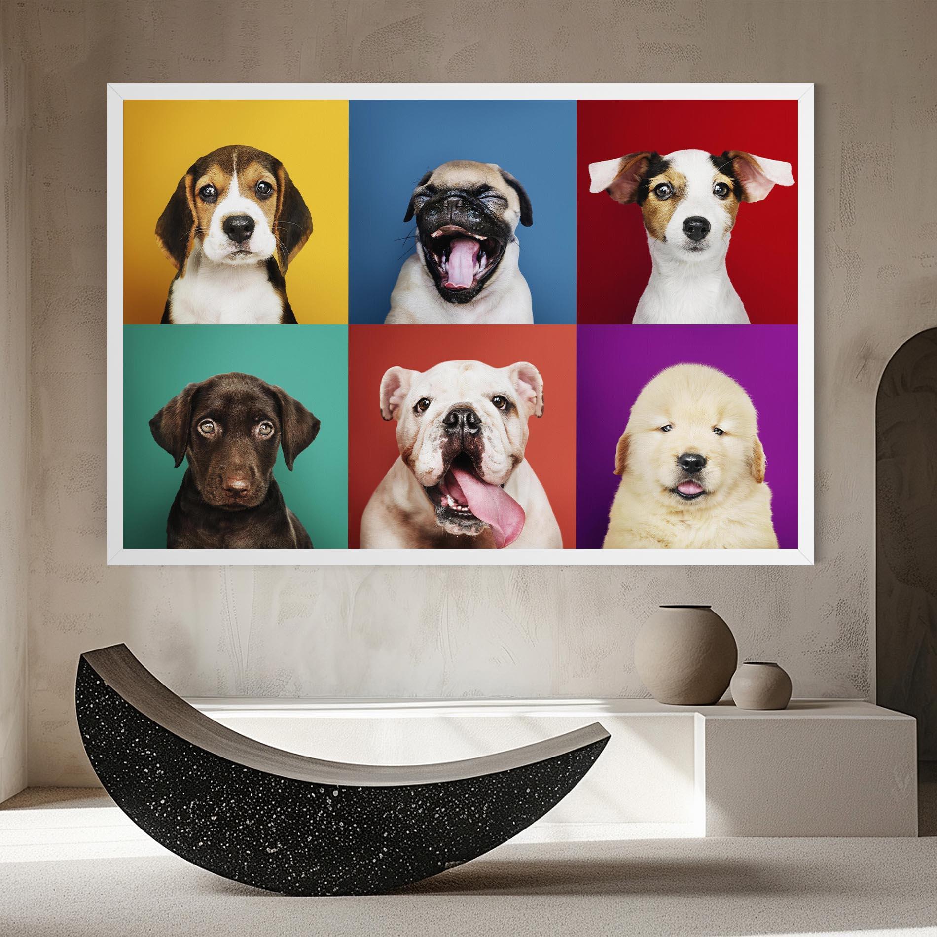 Tablou Canvas Adorable Puppies Mix mockup 8