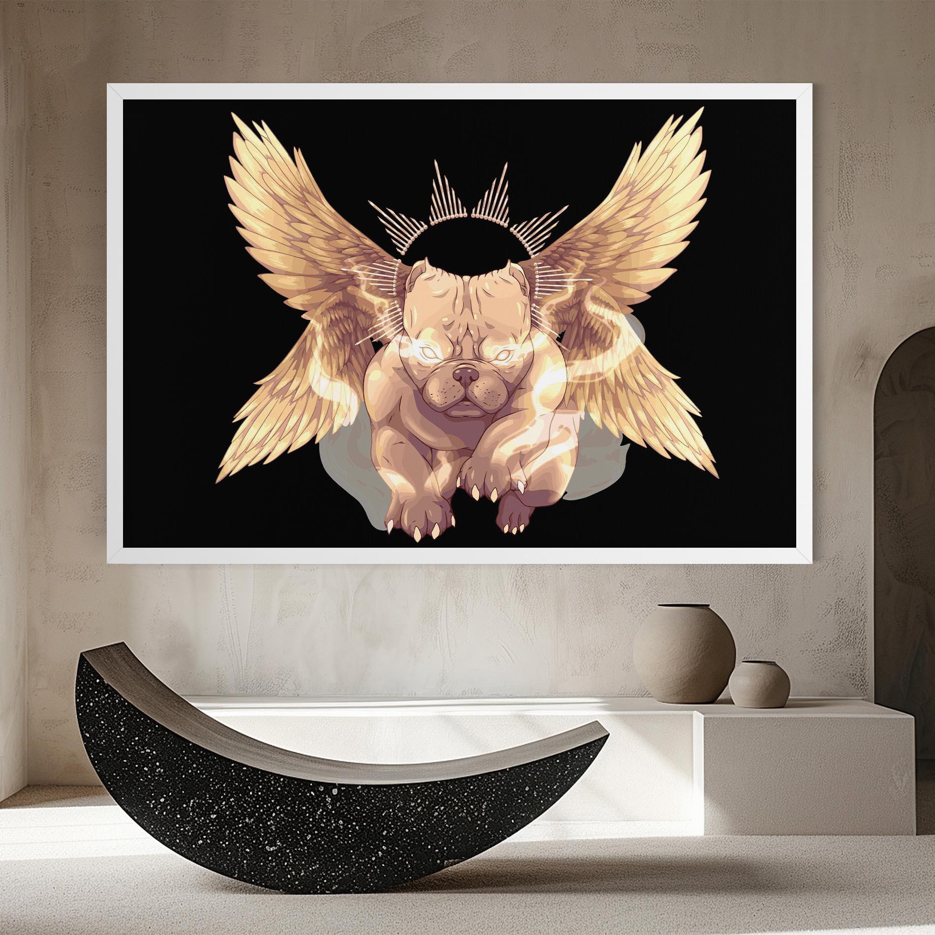 Tablou Canvas Angel Dog mockup 8