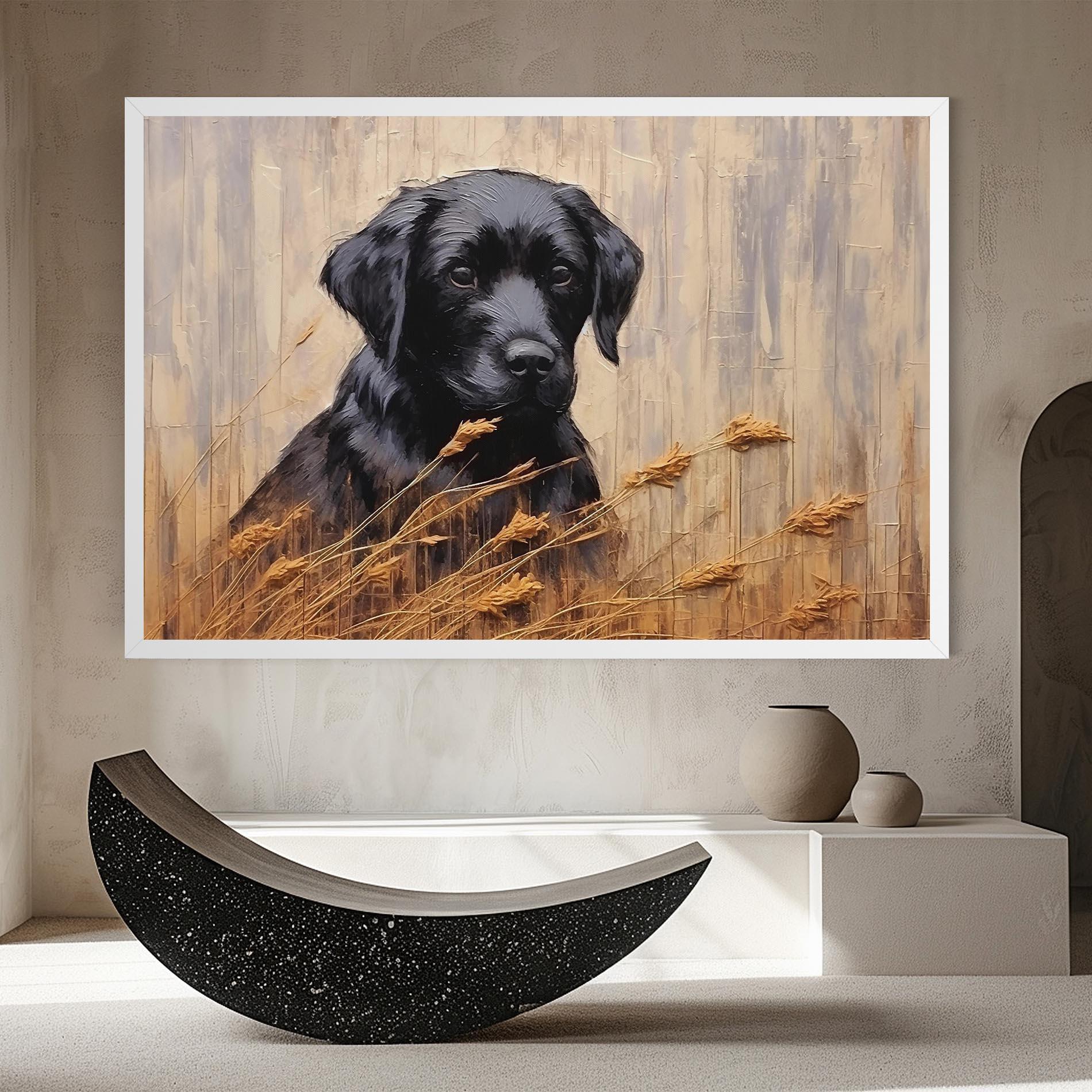 Tablou Canvas Black Dog Art mockup 8