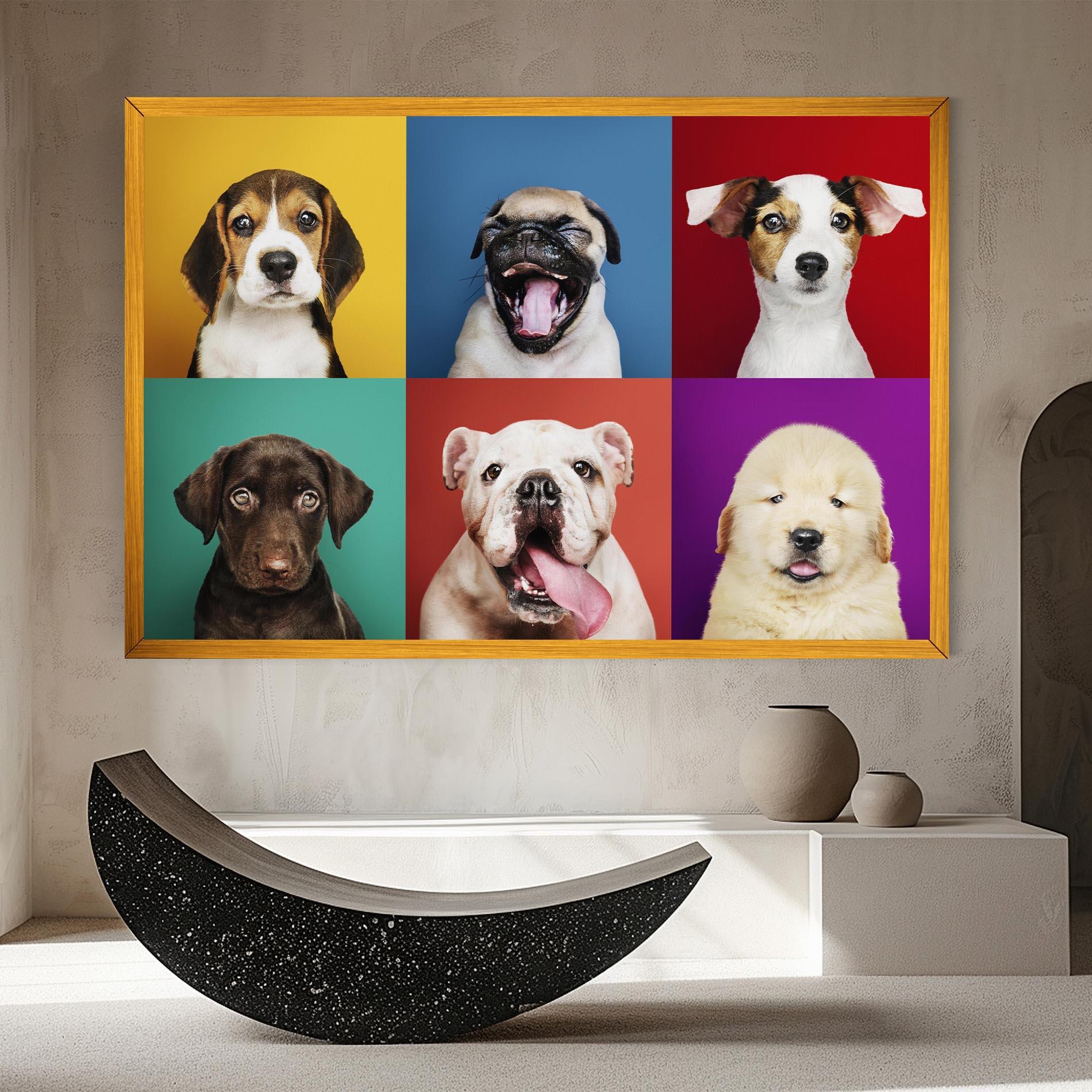 Tablou Canvas Adorable Puppies Mix mockup 8