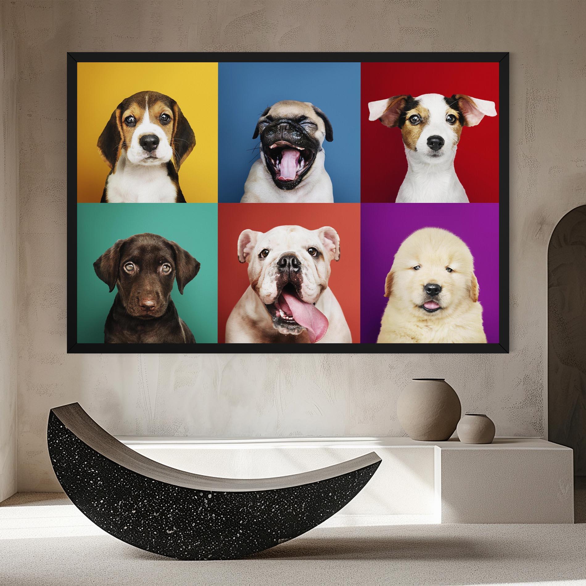 Tablou Canvas Adorable Puppies Mix mockup 8
