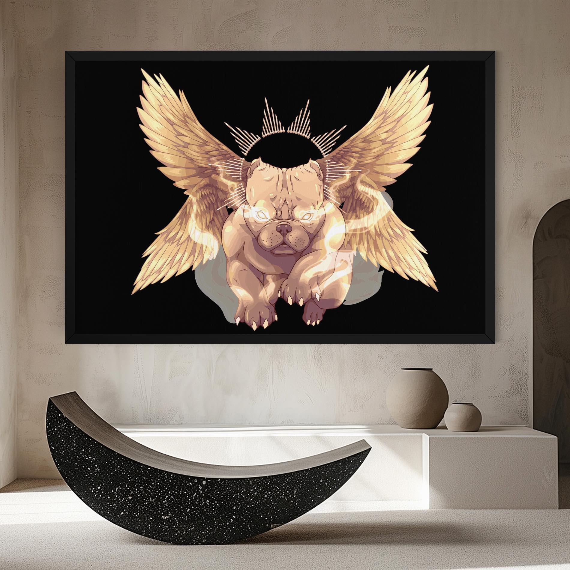 Tablou Canvas Angel Dog mockup 8