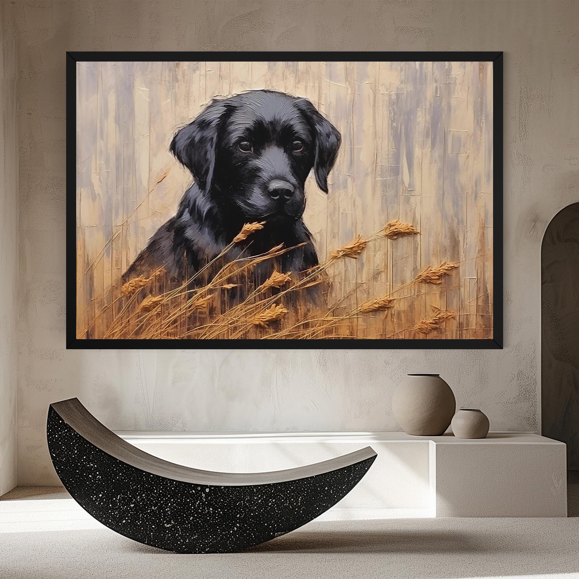 Tablou Canvas Black Dog Art mockup 8
