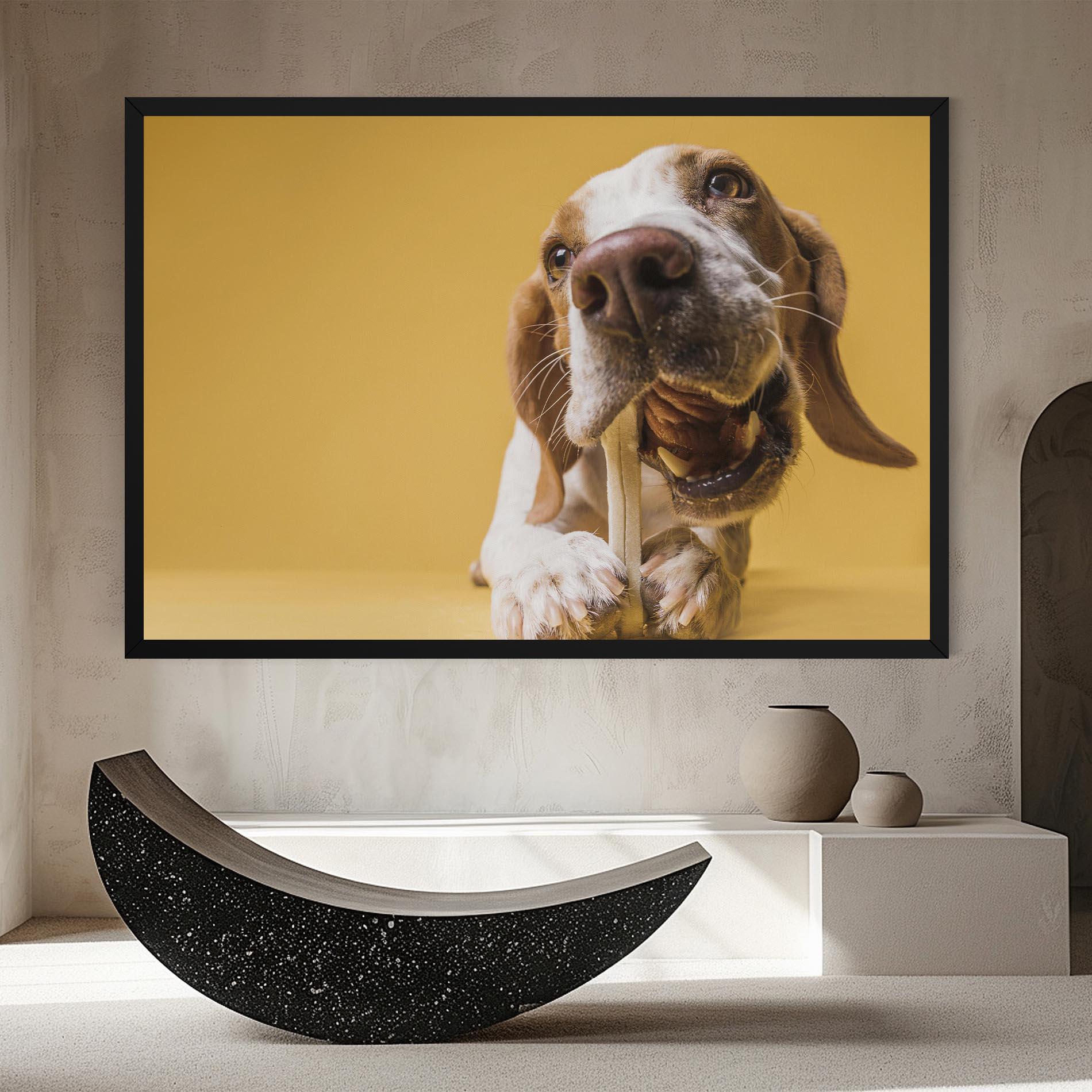 Tablou Canvas Dog Eating Bone mockup 8