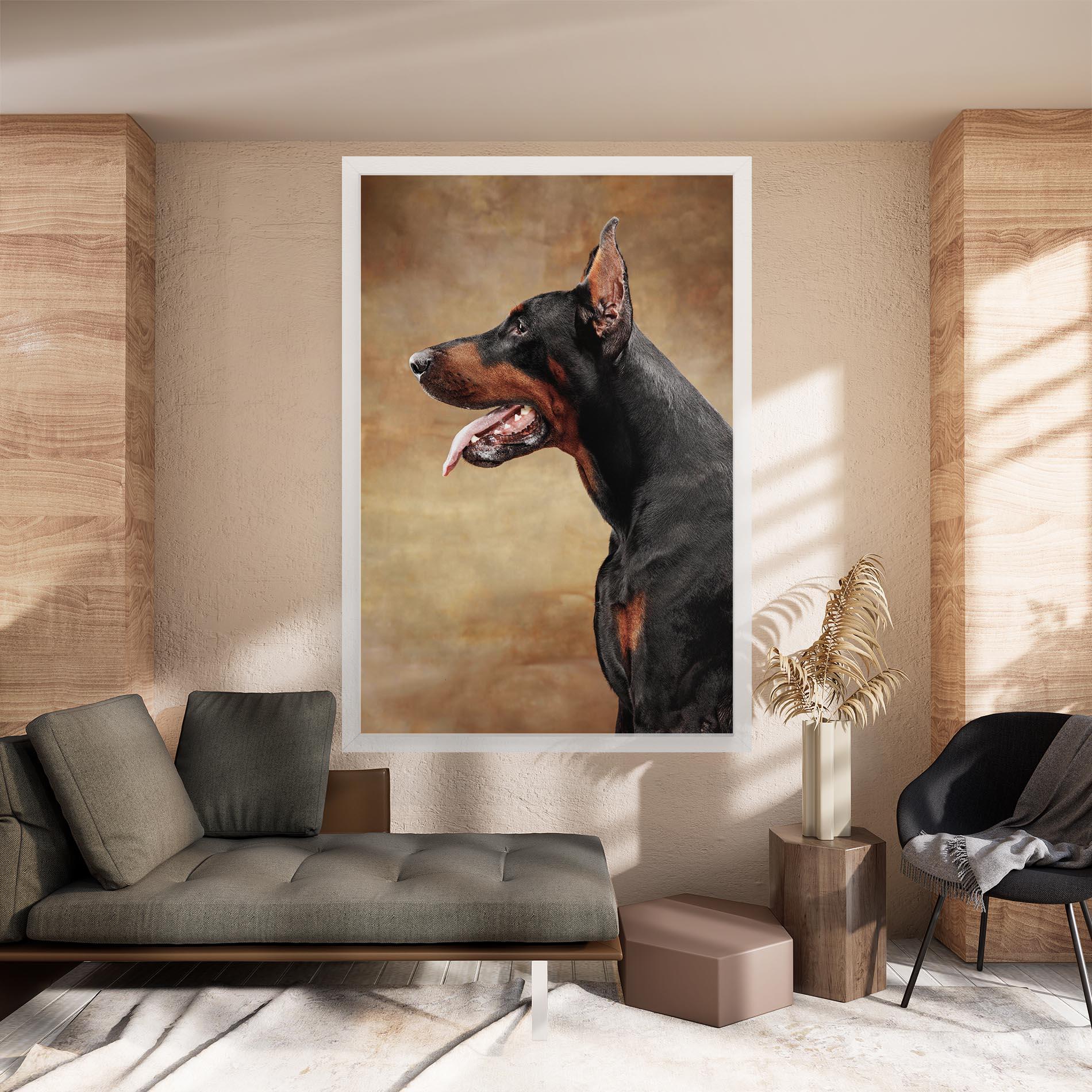 Tablou Canvas Doberman Pinscher mockup 8
