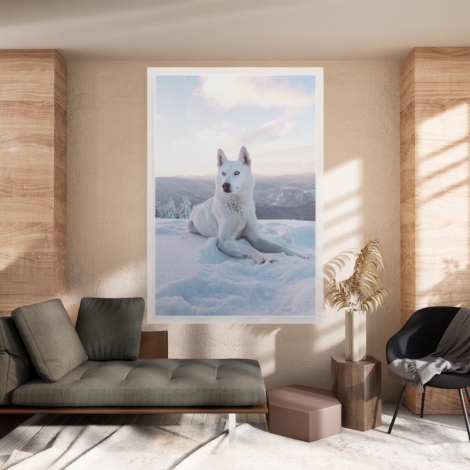 Tablou Canvas White Husky mockup 8