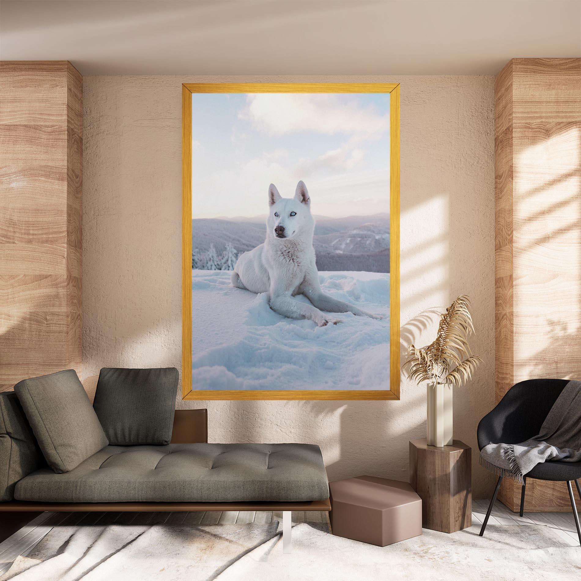 Tablou Canvas White Husky mockup 8