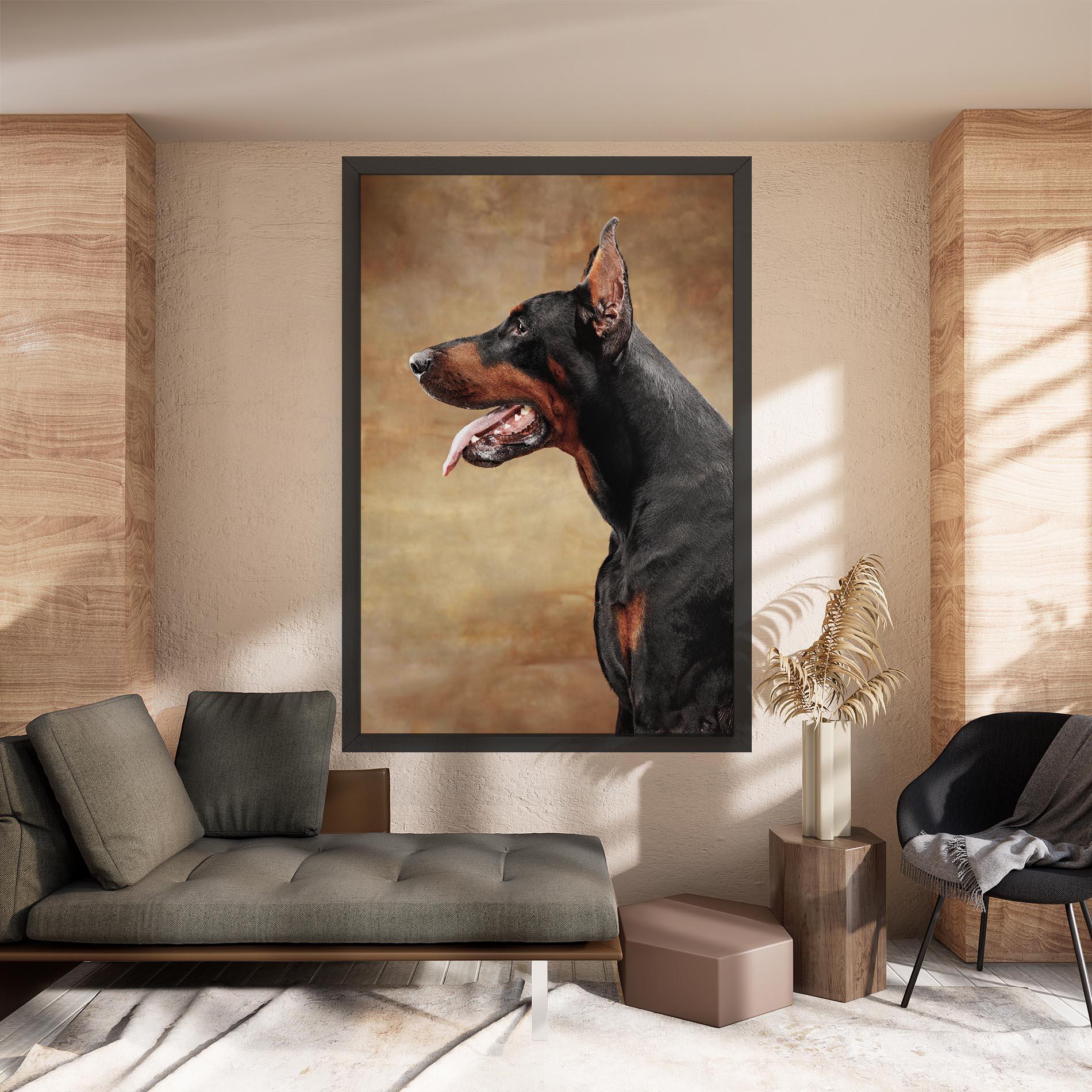 Tablou Canvas Doberman Pinscher mockup 8