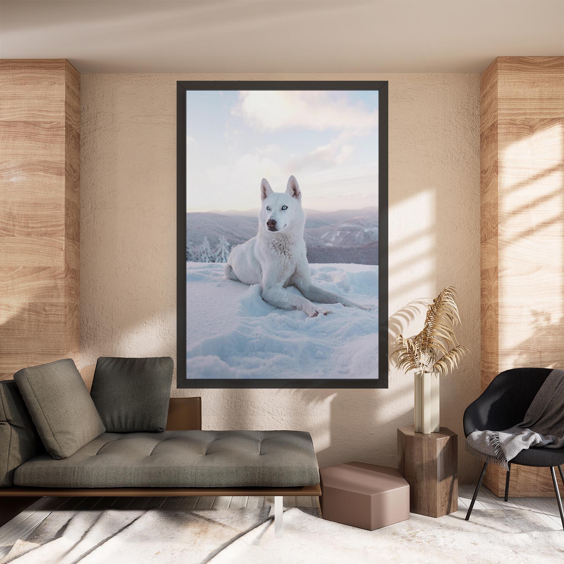 Tablou Canvas White Husky mockup 8