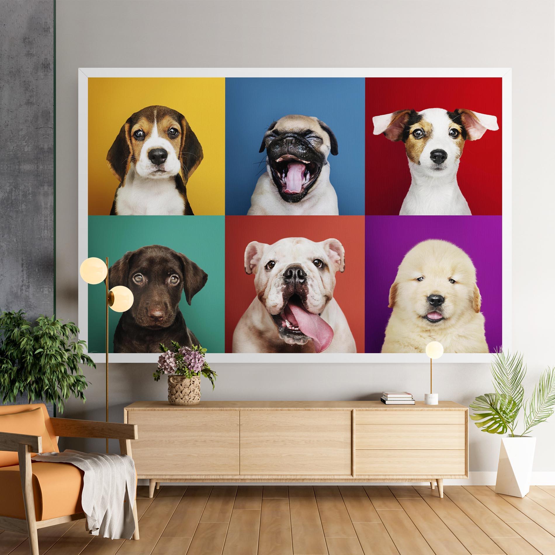 Tablou Canvas Adorable Puppies Mix mockup 9