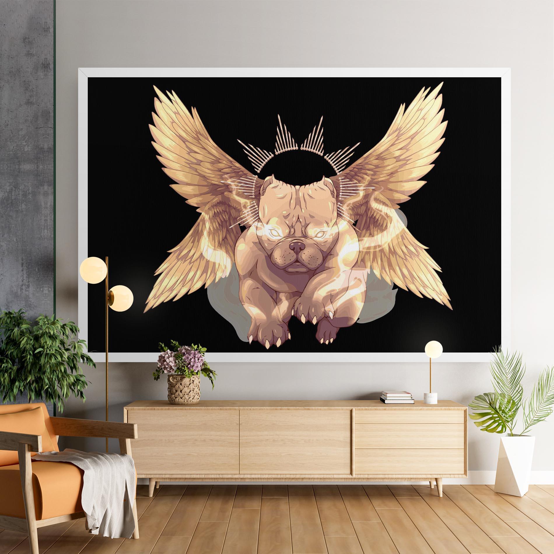 Tablou Canvas Angel Dog mockup 9