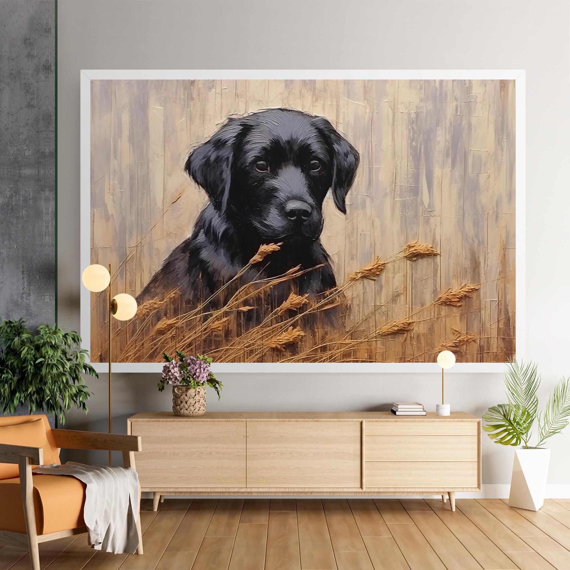 Tablou Canvas Black Dog Art mockup 9