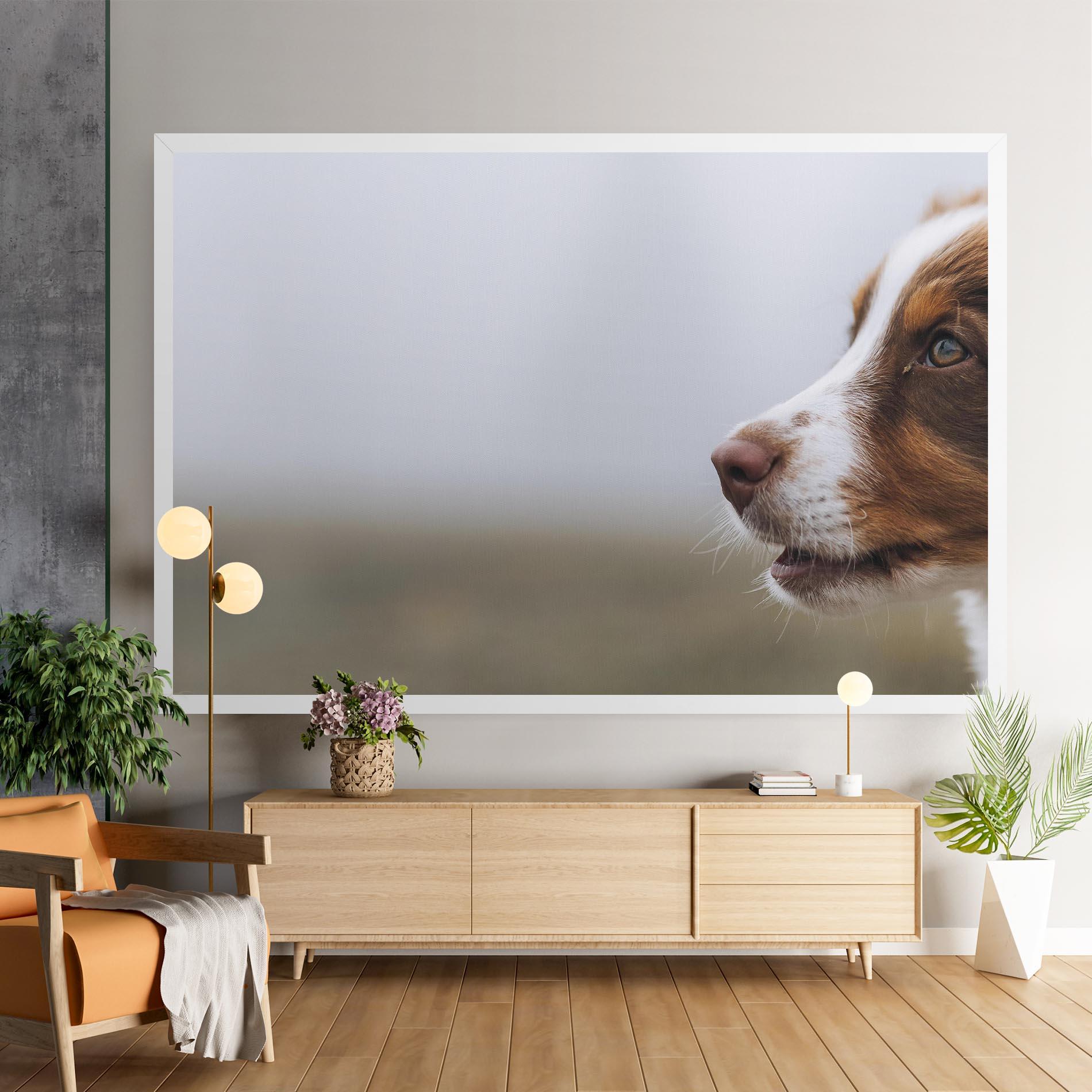 Tablou Canvas Brown White Dog mockup 9