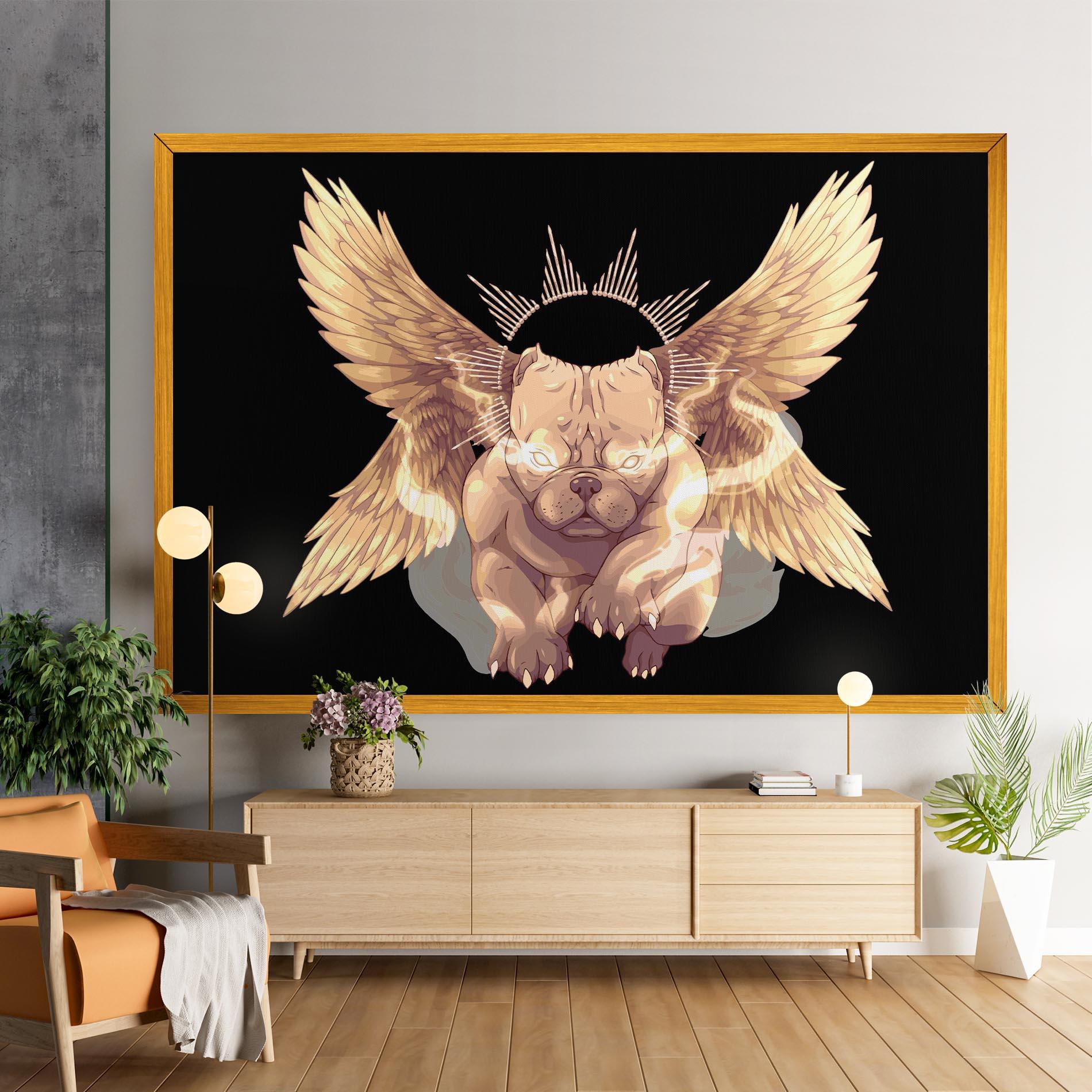 Tablou Canvas Angel Dog mockup 9