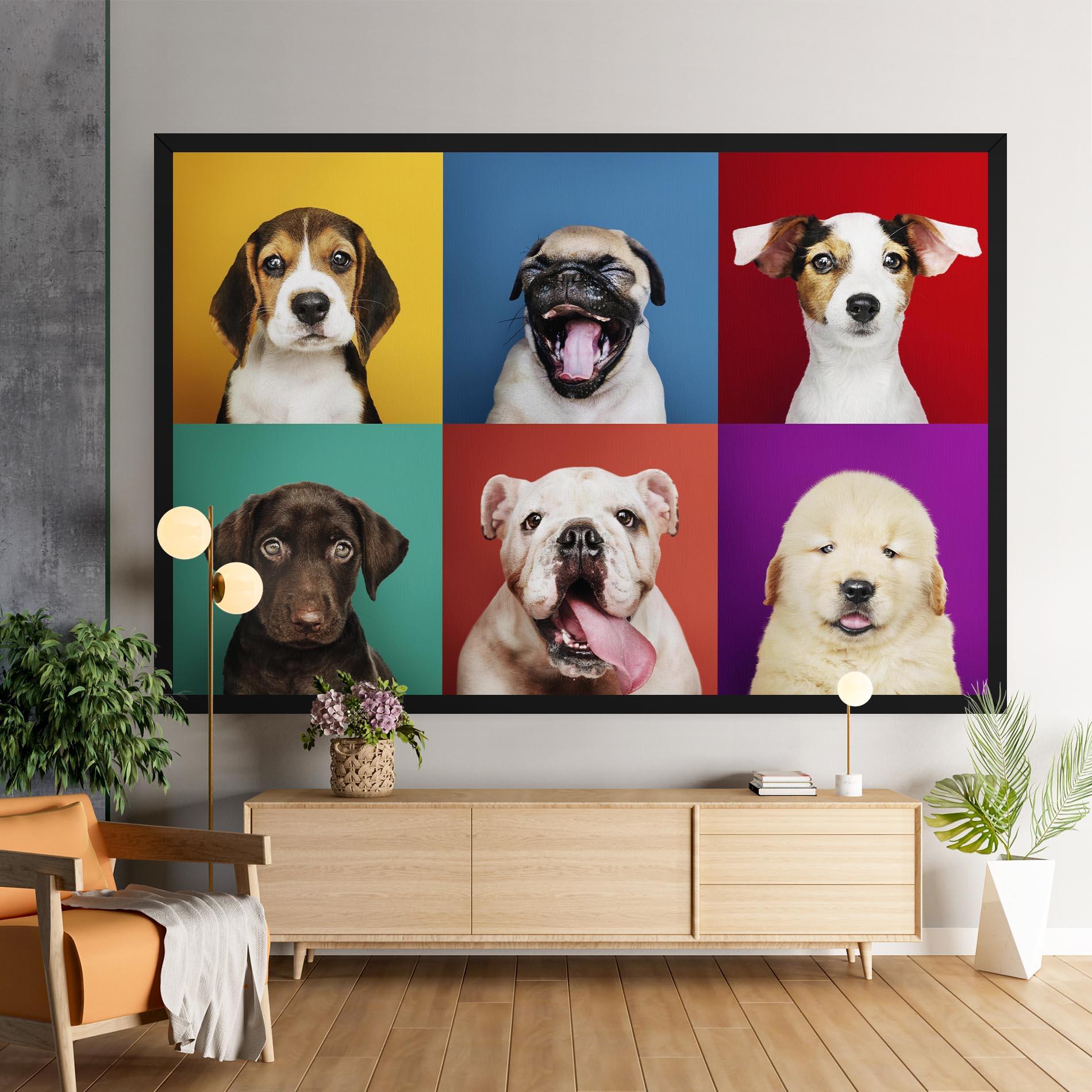 Tablou Canvas Adorable Puppies Mix mockup 9
