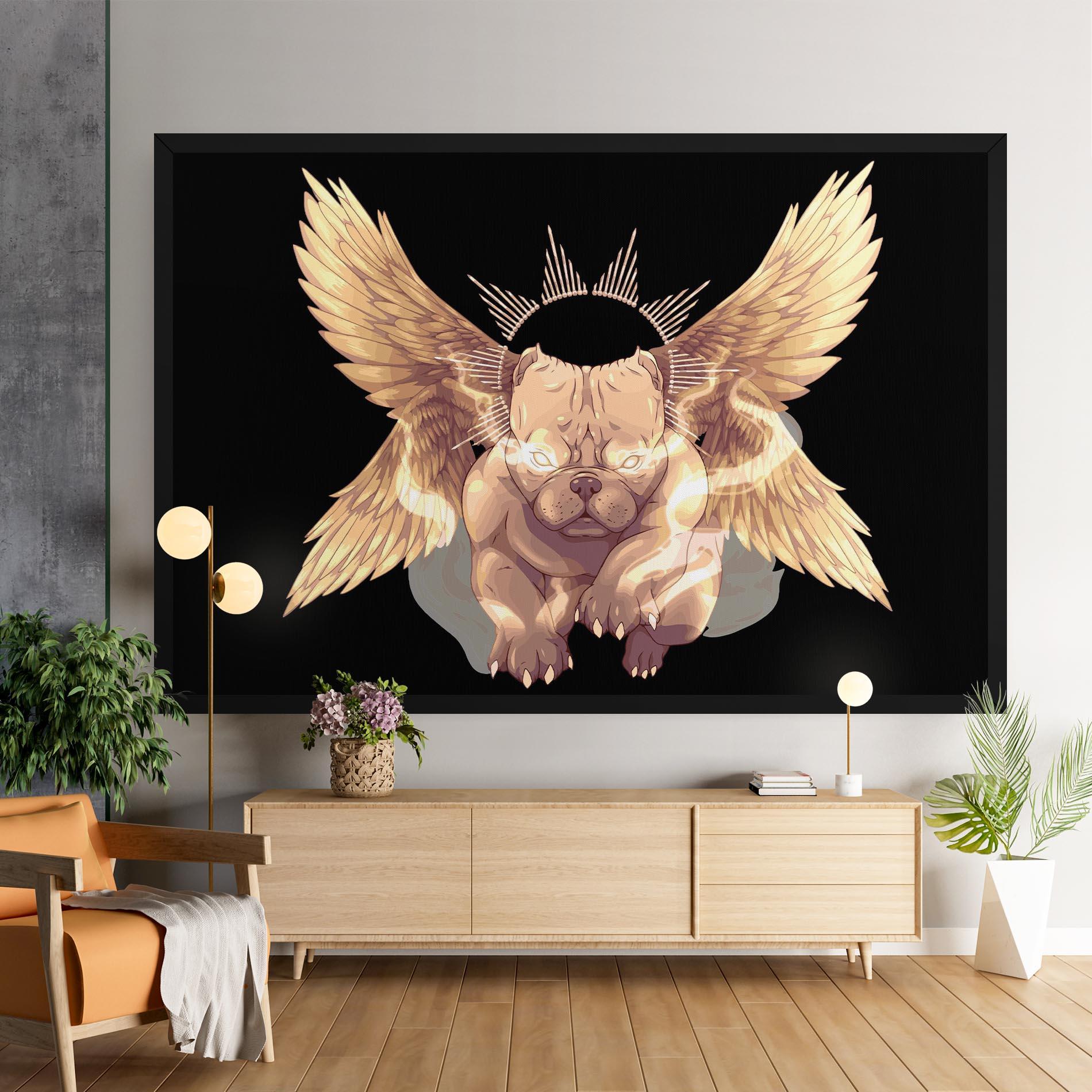 Tablou Canvas Angel Dog mockup 9