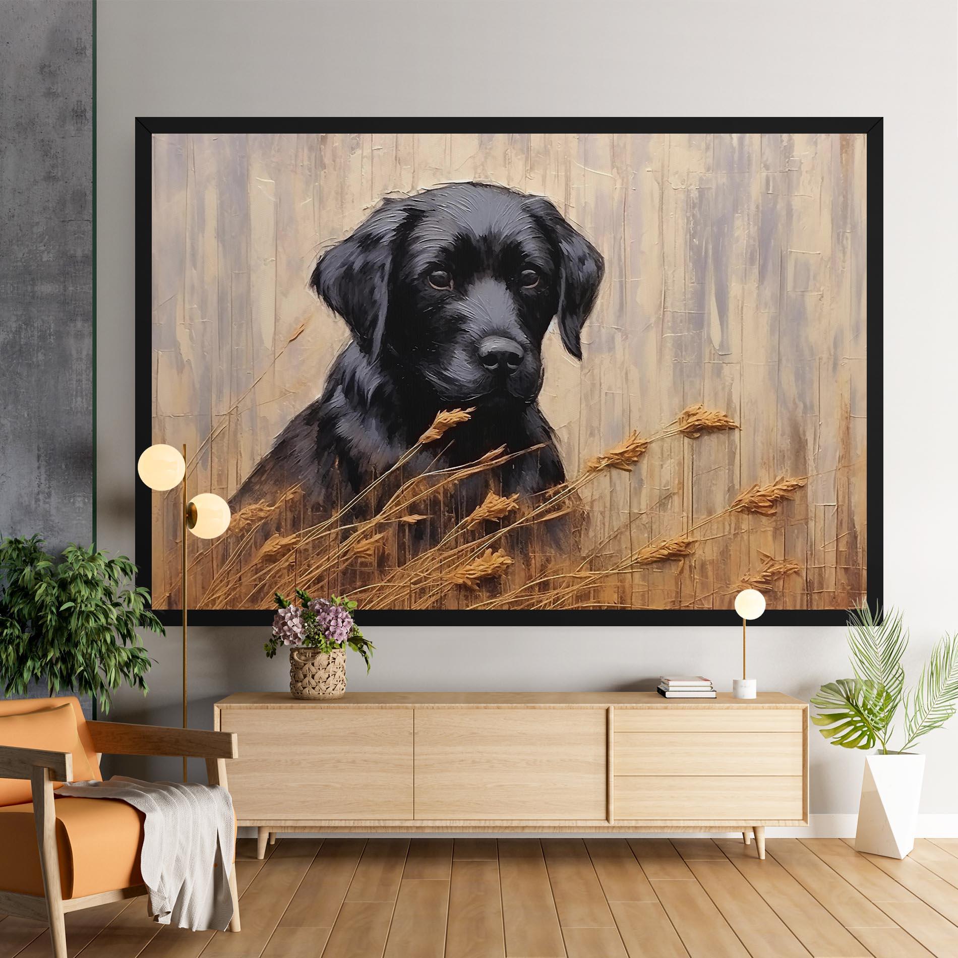 Tablou Canvas Black Dog Art mockup 9