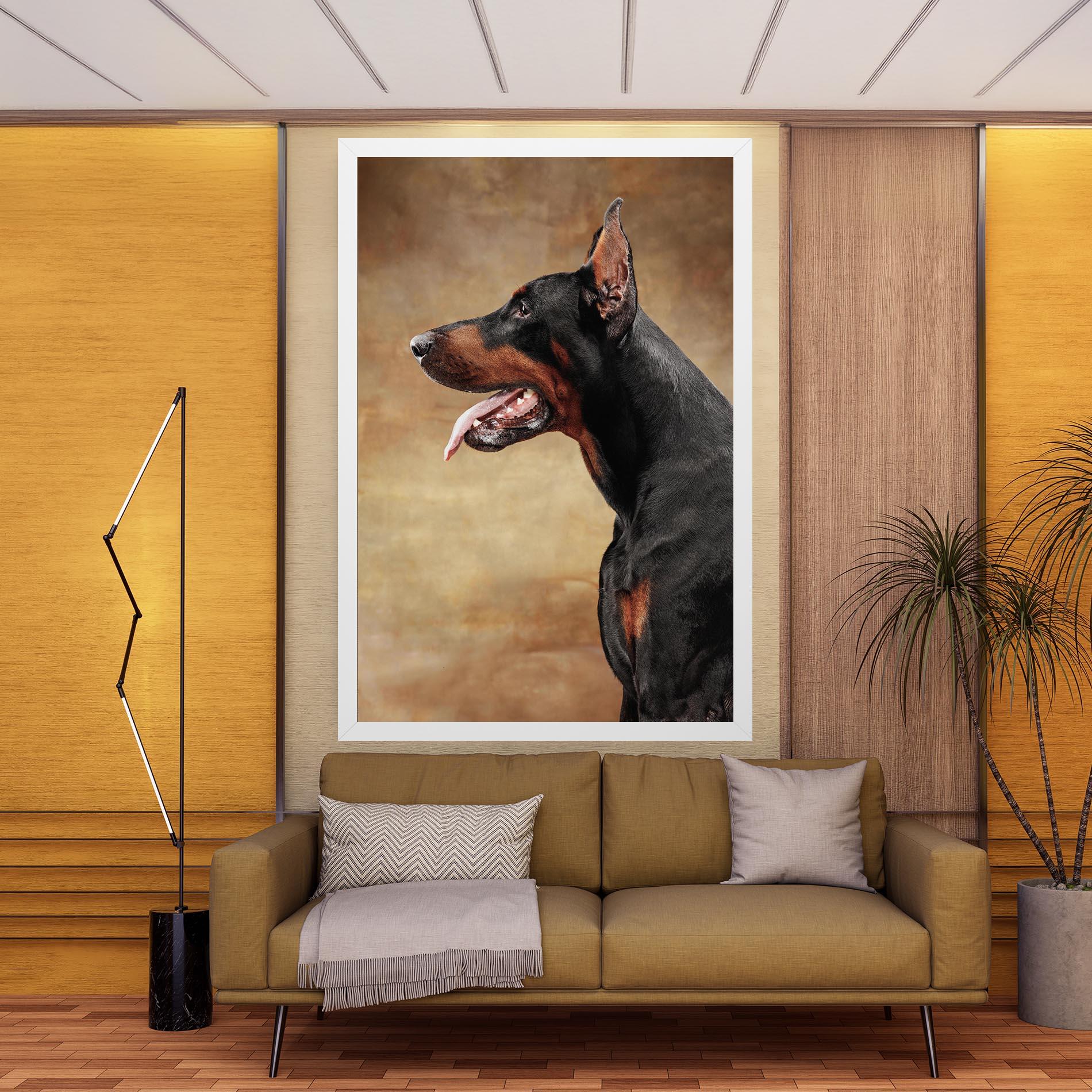 Tablou Canvas Doberman Pinscher mockup 9