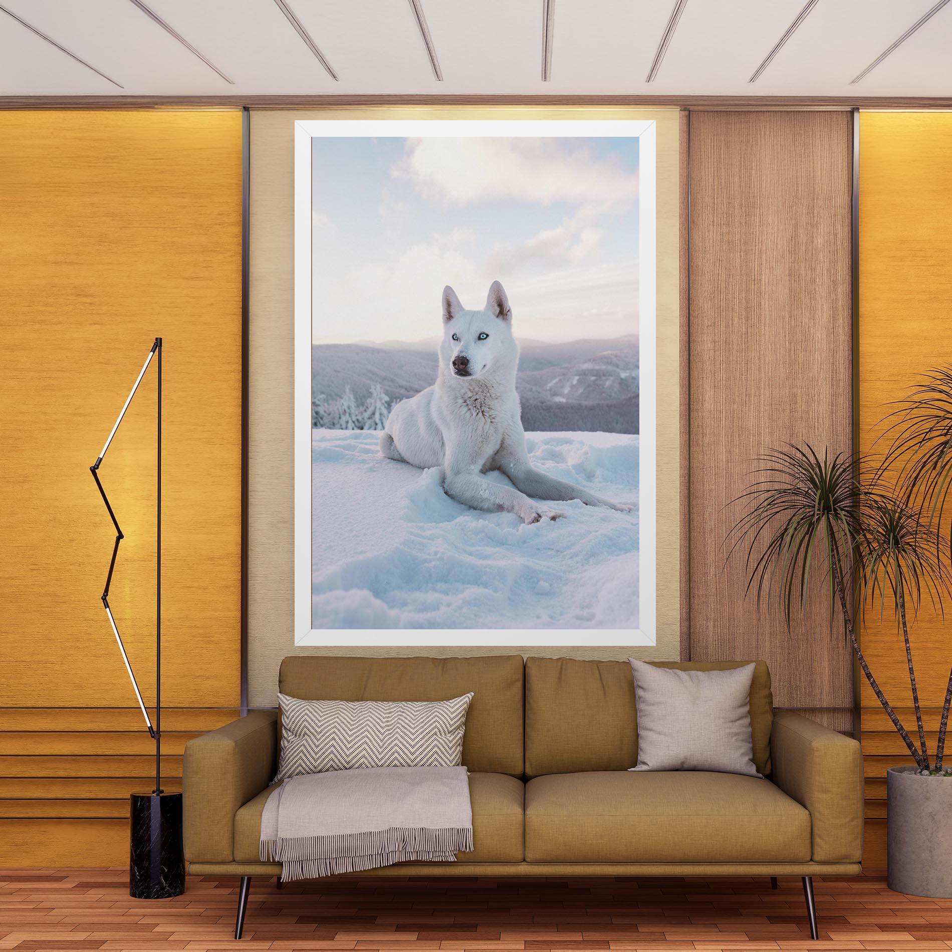 Tablou Canvas White Husky mockup 9