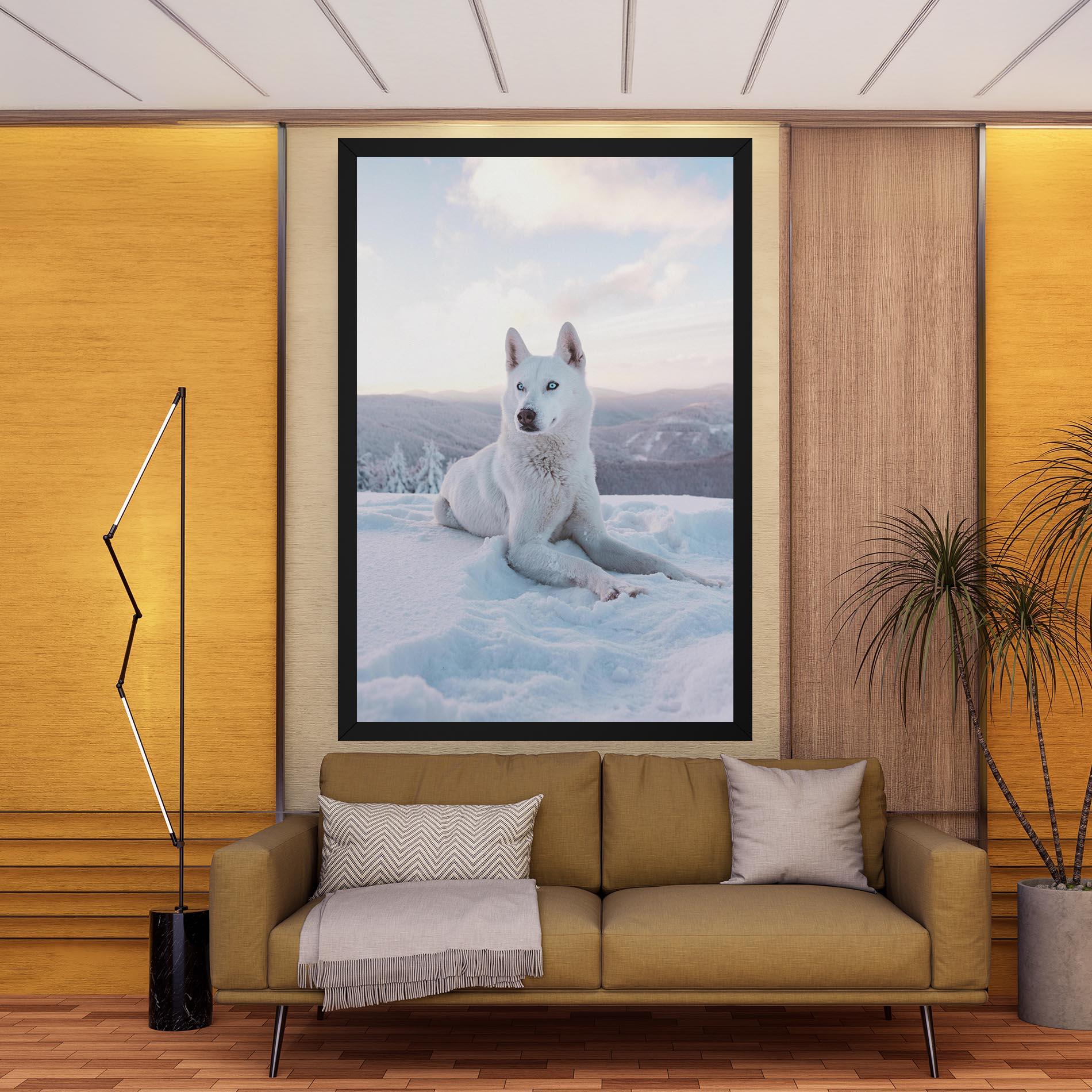Tablou Canvas White Husky mockup 9