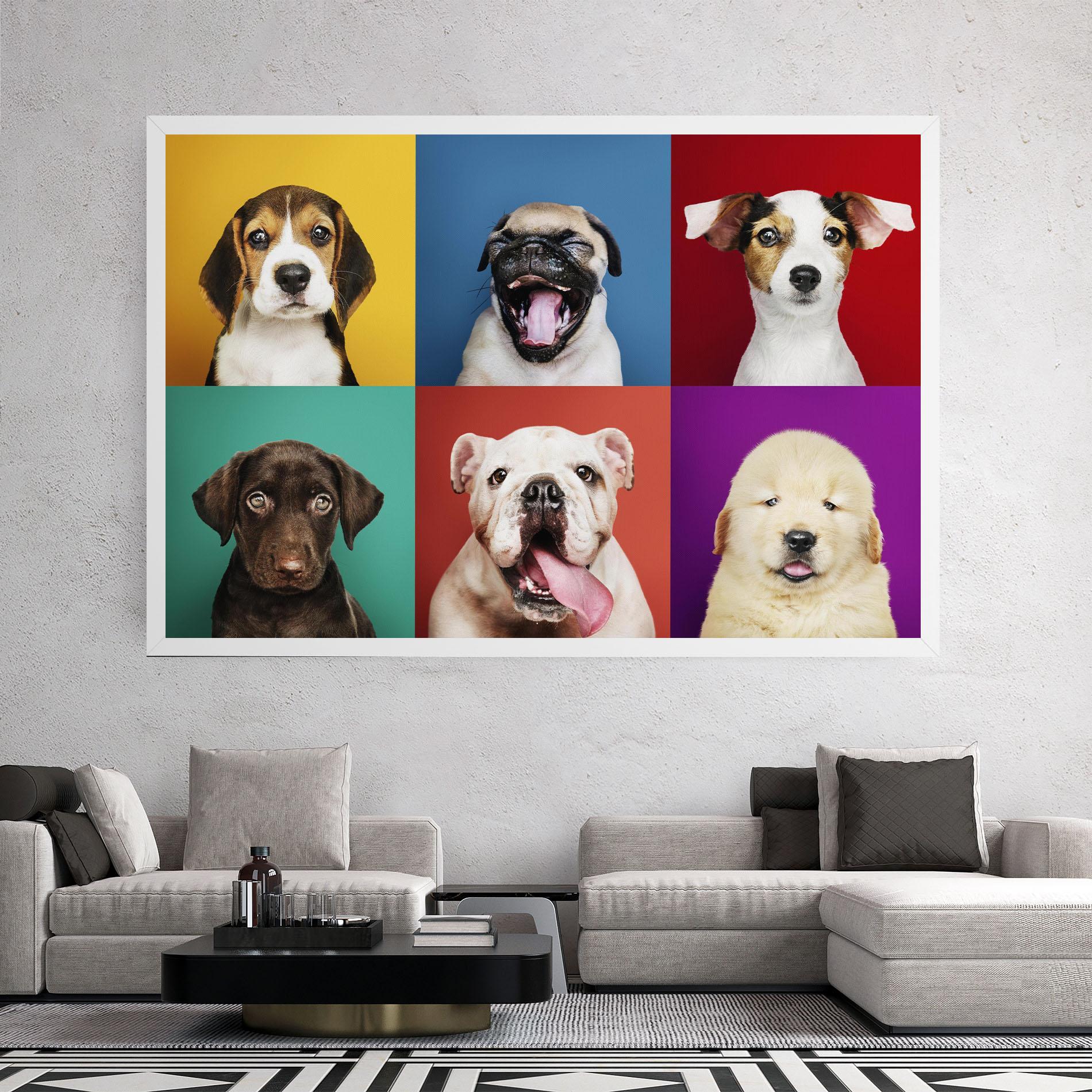 Tablou Canvas Adorable Puppies Mix mockup 2