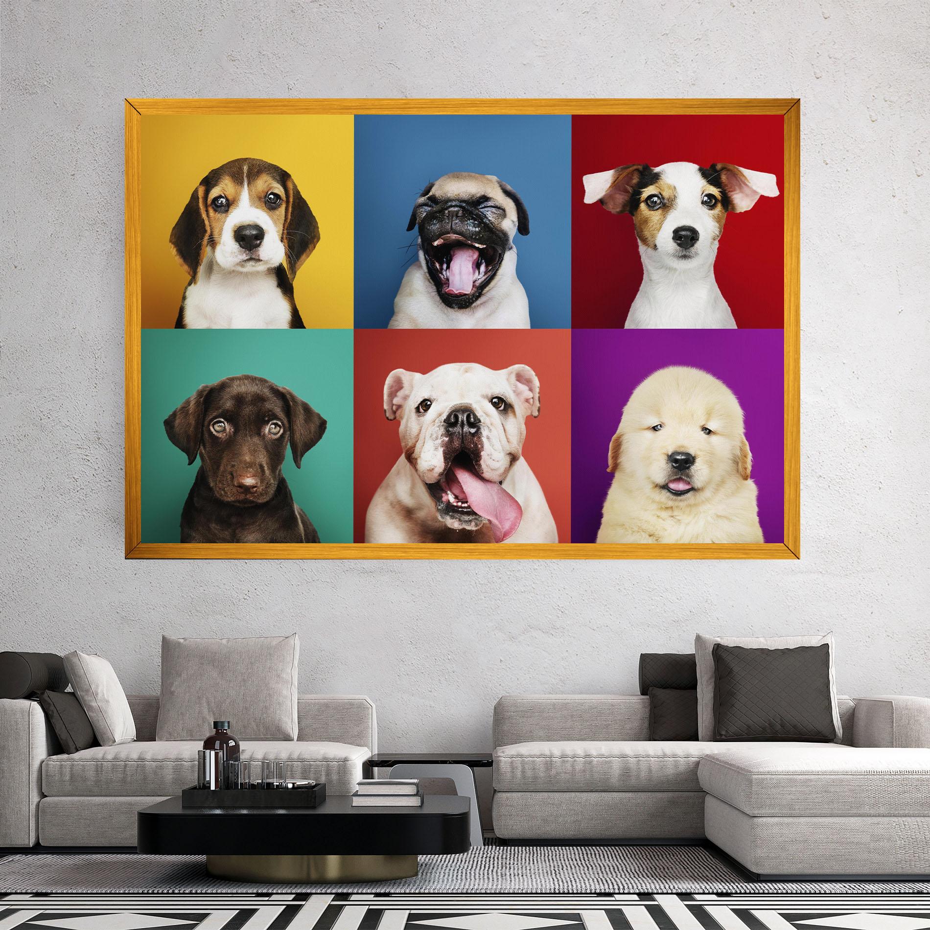 Tablou Canvas Adorable Puppies Mix mockup 2
